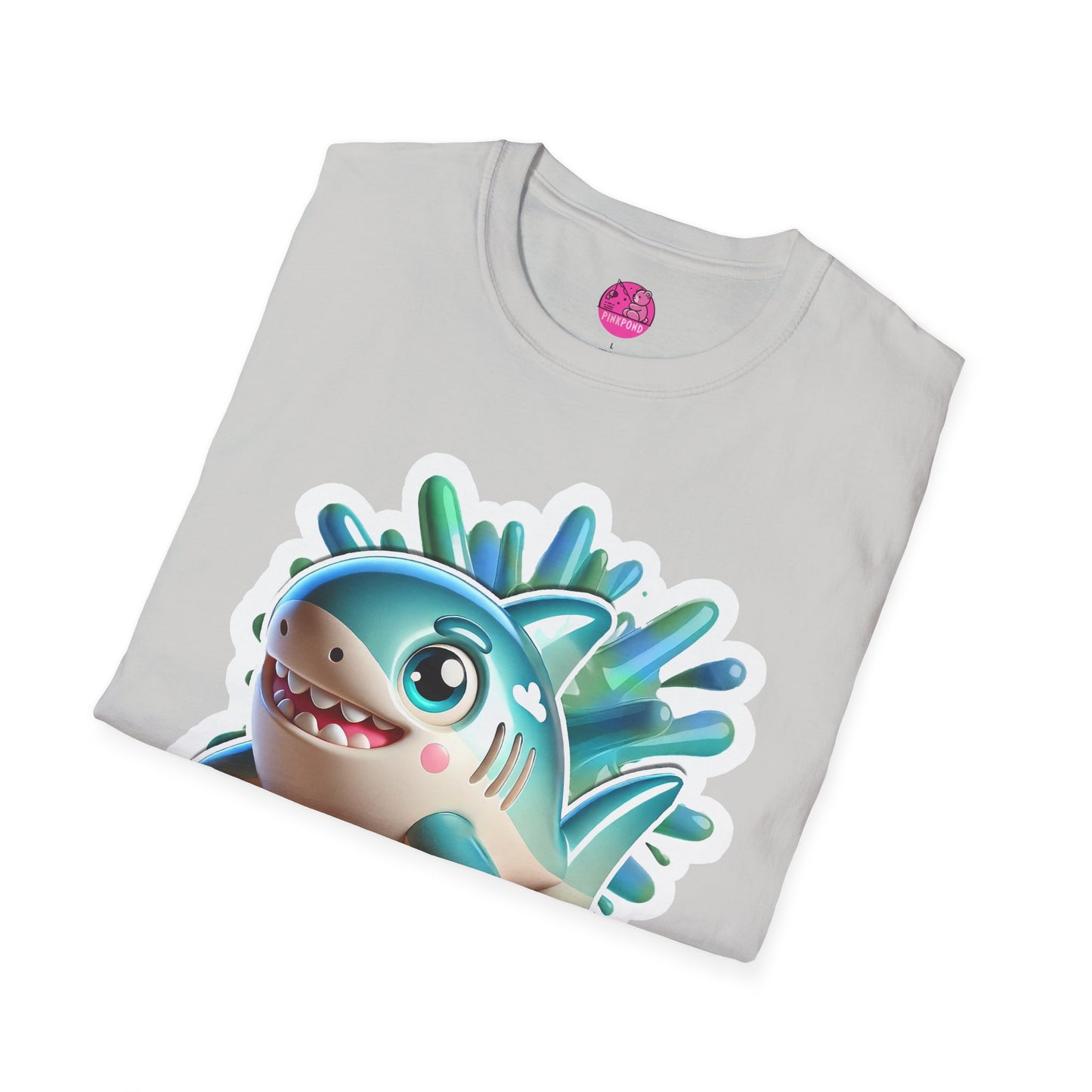 Marky the Shark Tee - Dive into fun - Unisex Softstyle T-Shirt for Ocean lovers