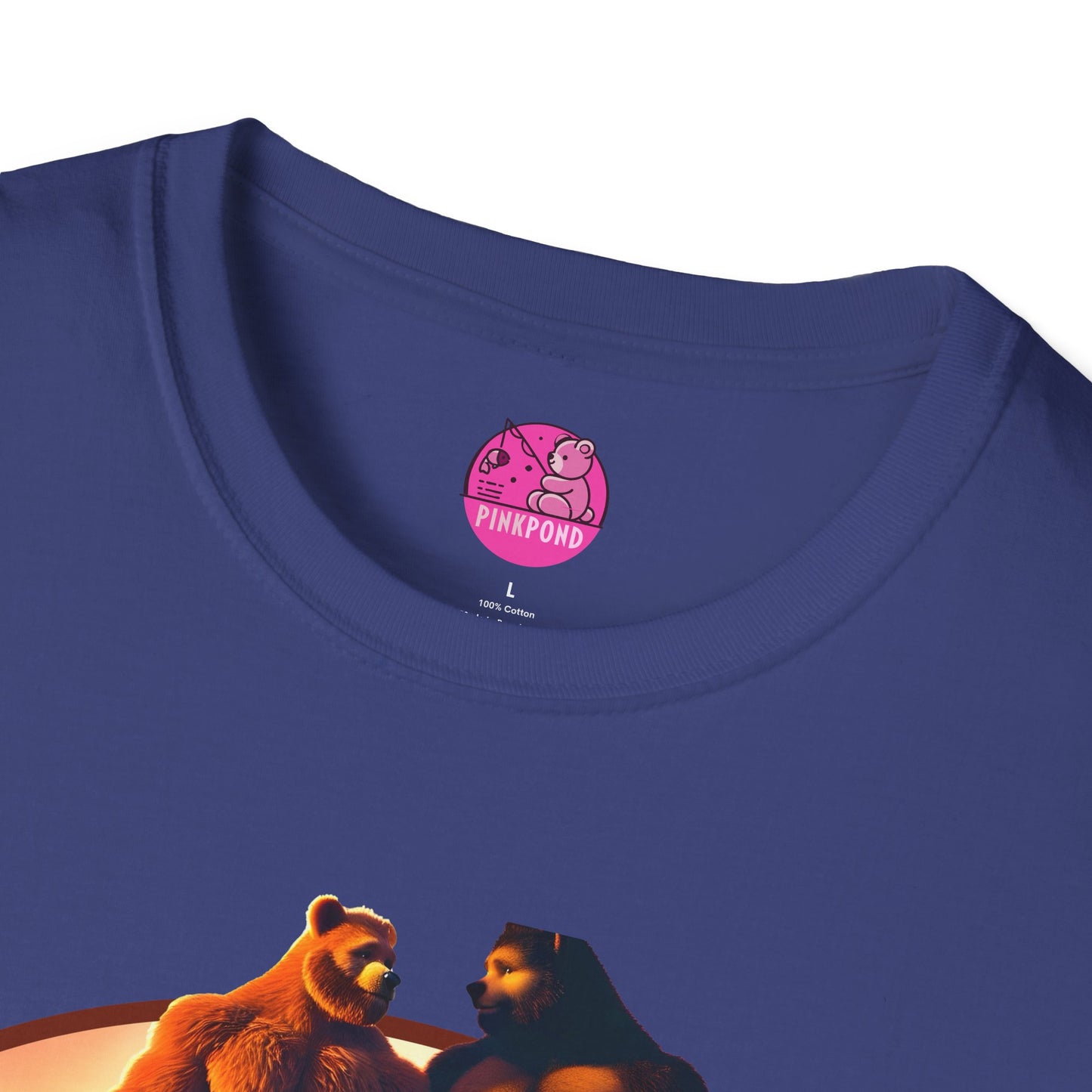 Bear Life is a Beach Unisex T-Shirt - Pride Bear Sunset Design