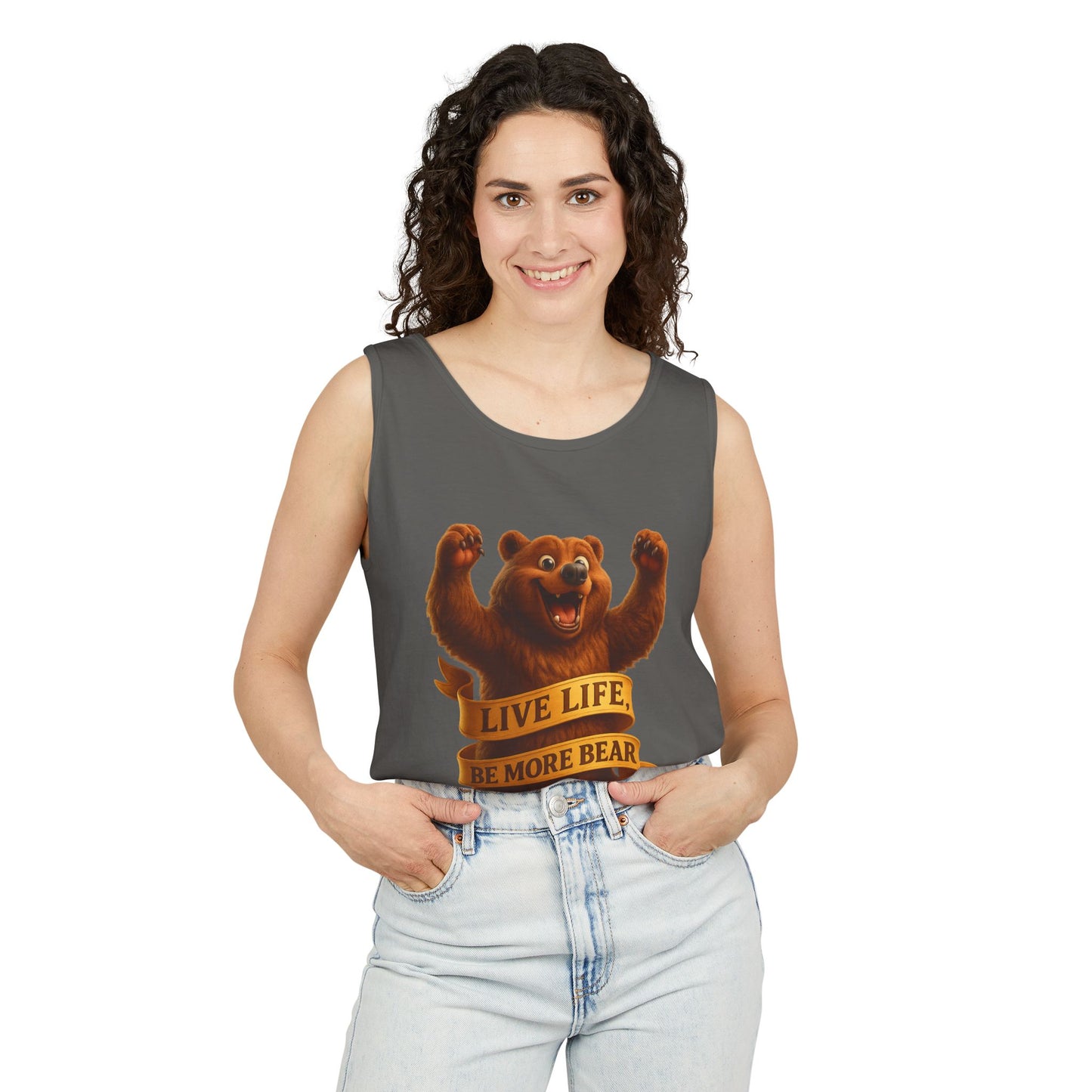 Bear Wisdom Tank Top - 'Live Life, Be More Bear'