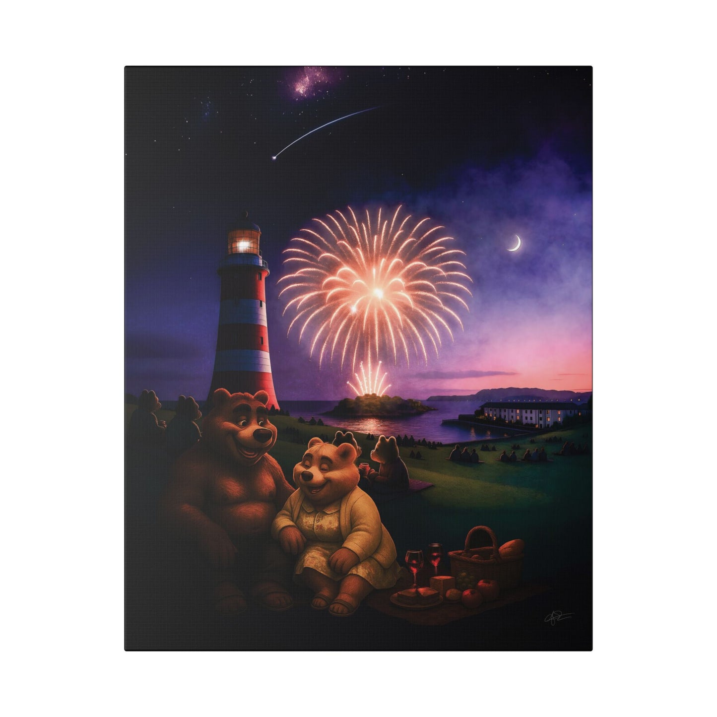 Art Canvas - The Firework Contest by Andrew McCarter