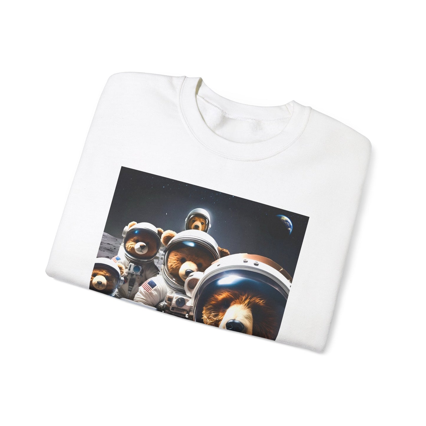 Space Bears Selfie Sweatshirt - Moon Bears Astronaut Selfies Crewneck