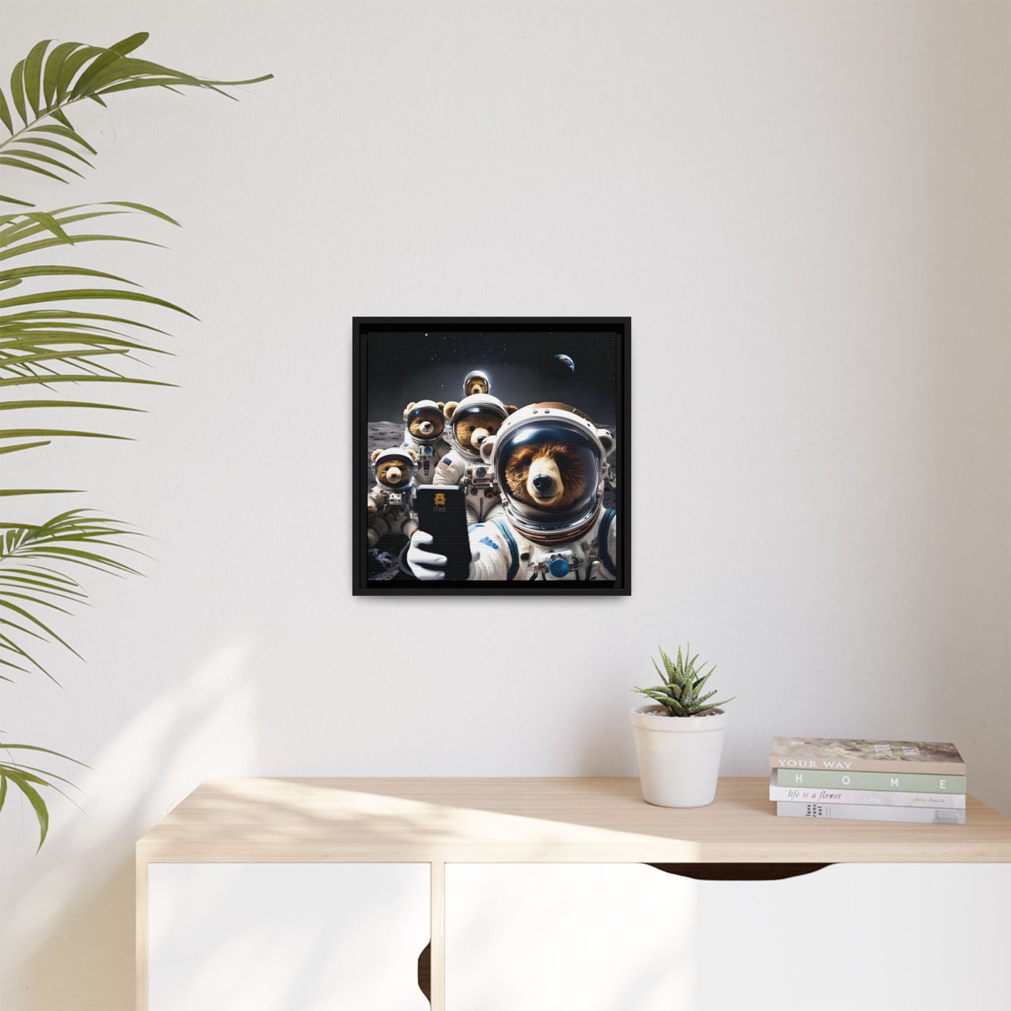 Canvas Print - Mooning Bear Selfie by Andrew McCarter