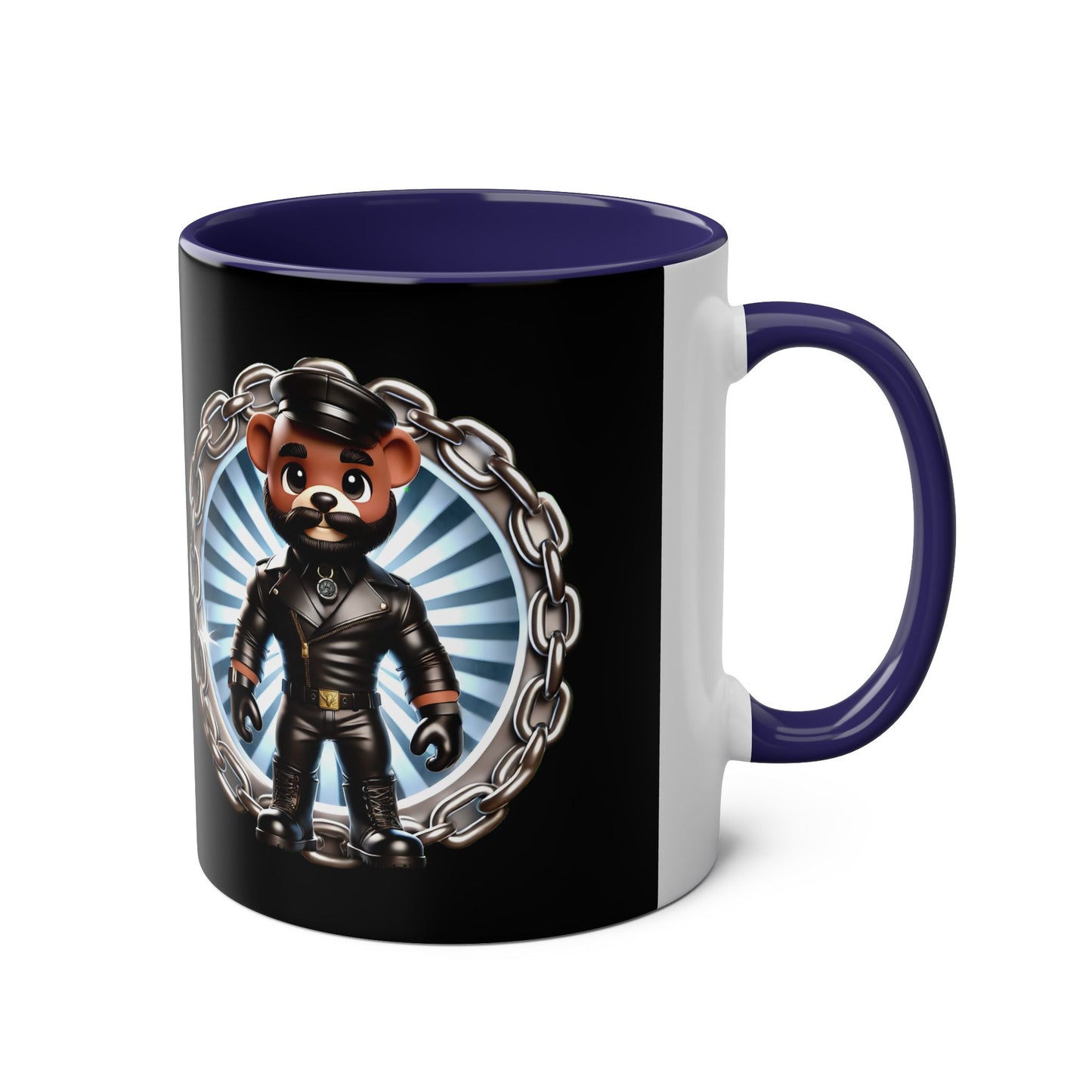 Brutus the Leather Daddy Bear – 15oz Black Gloss Mug