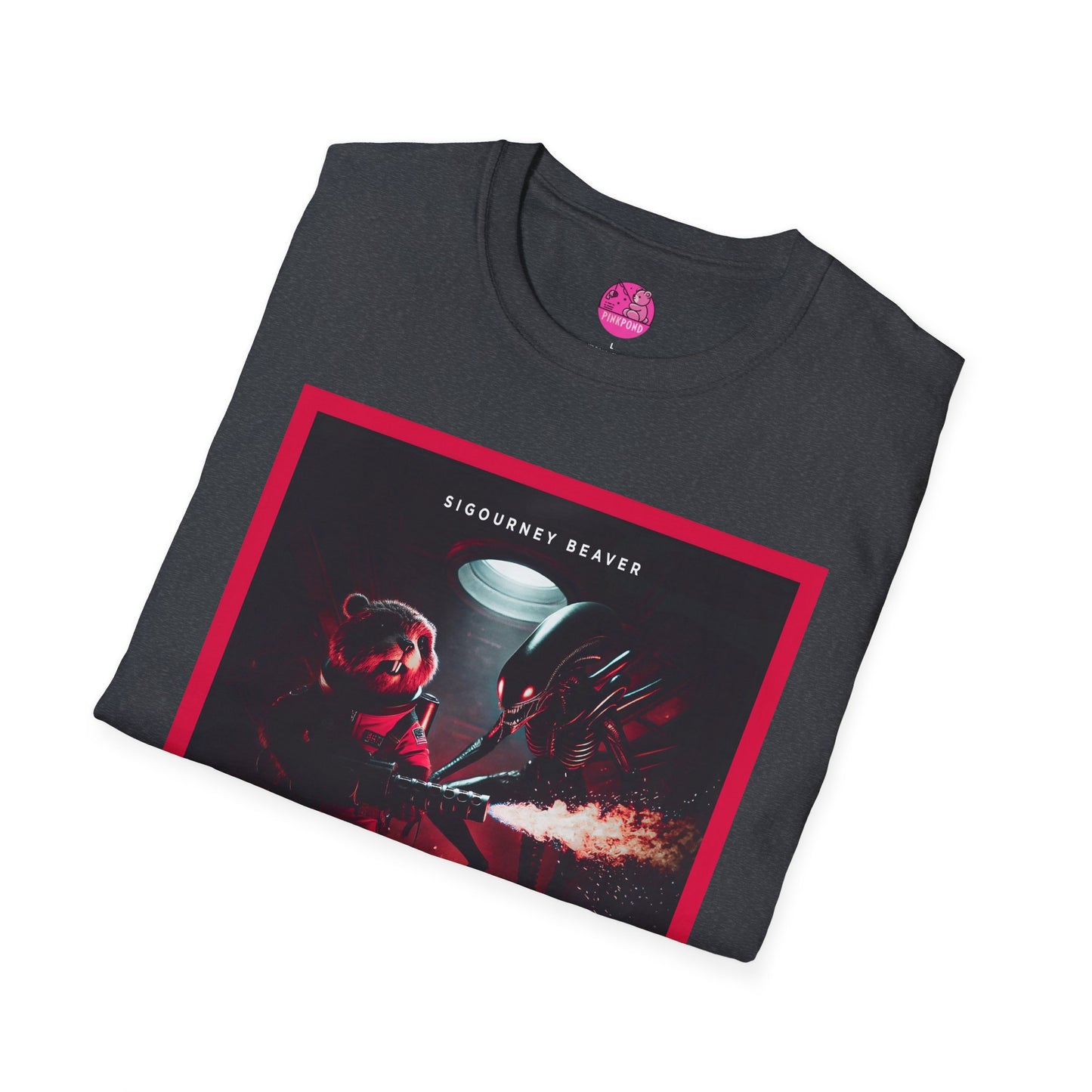 Red Alert Alien Parody Sci-Fi T-Shirt Featuring Sigourney Beaver