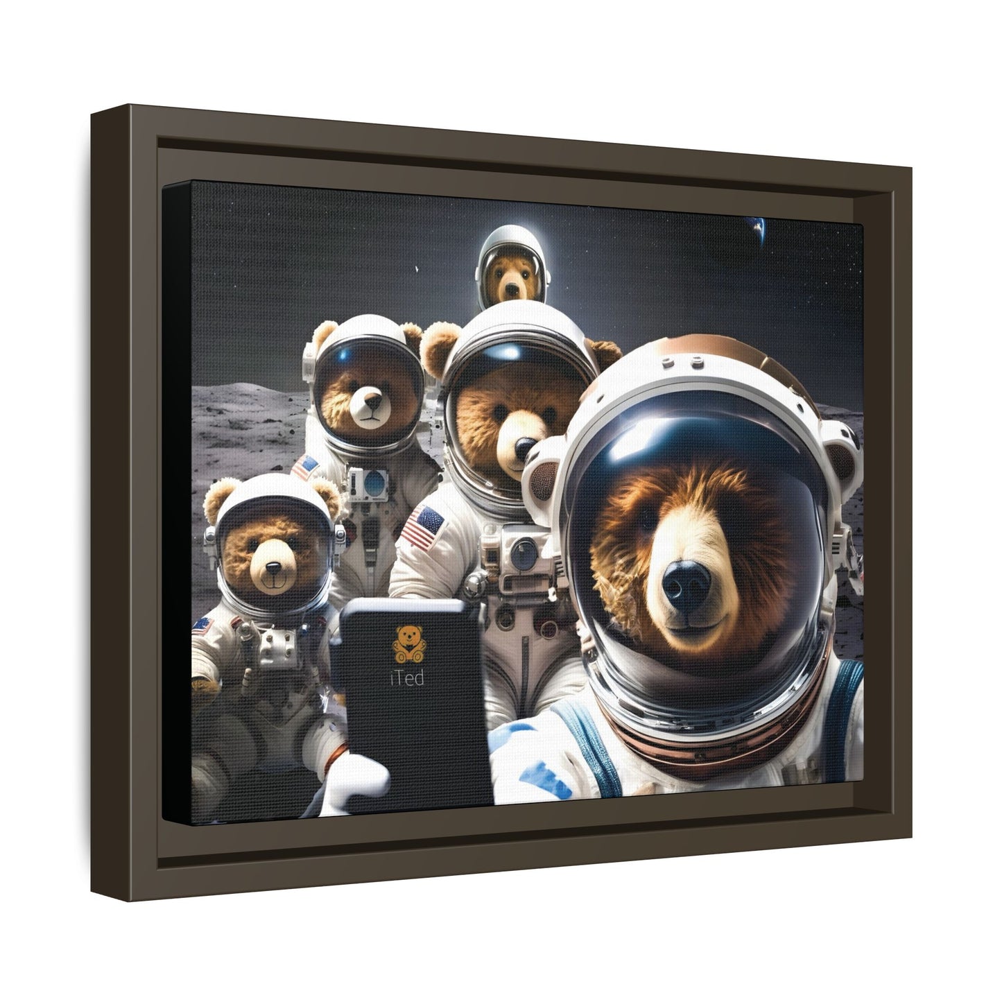 Canvas Print - Mooning Bear Selfie by Andrew McCarter
