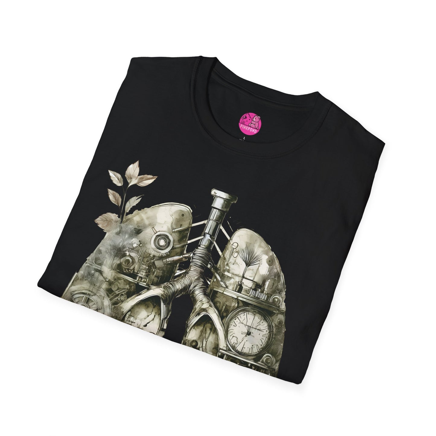 Steampunk T-Shirt 'Breathe In, Wind Up' PinkPond Tee