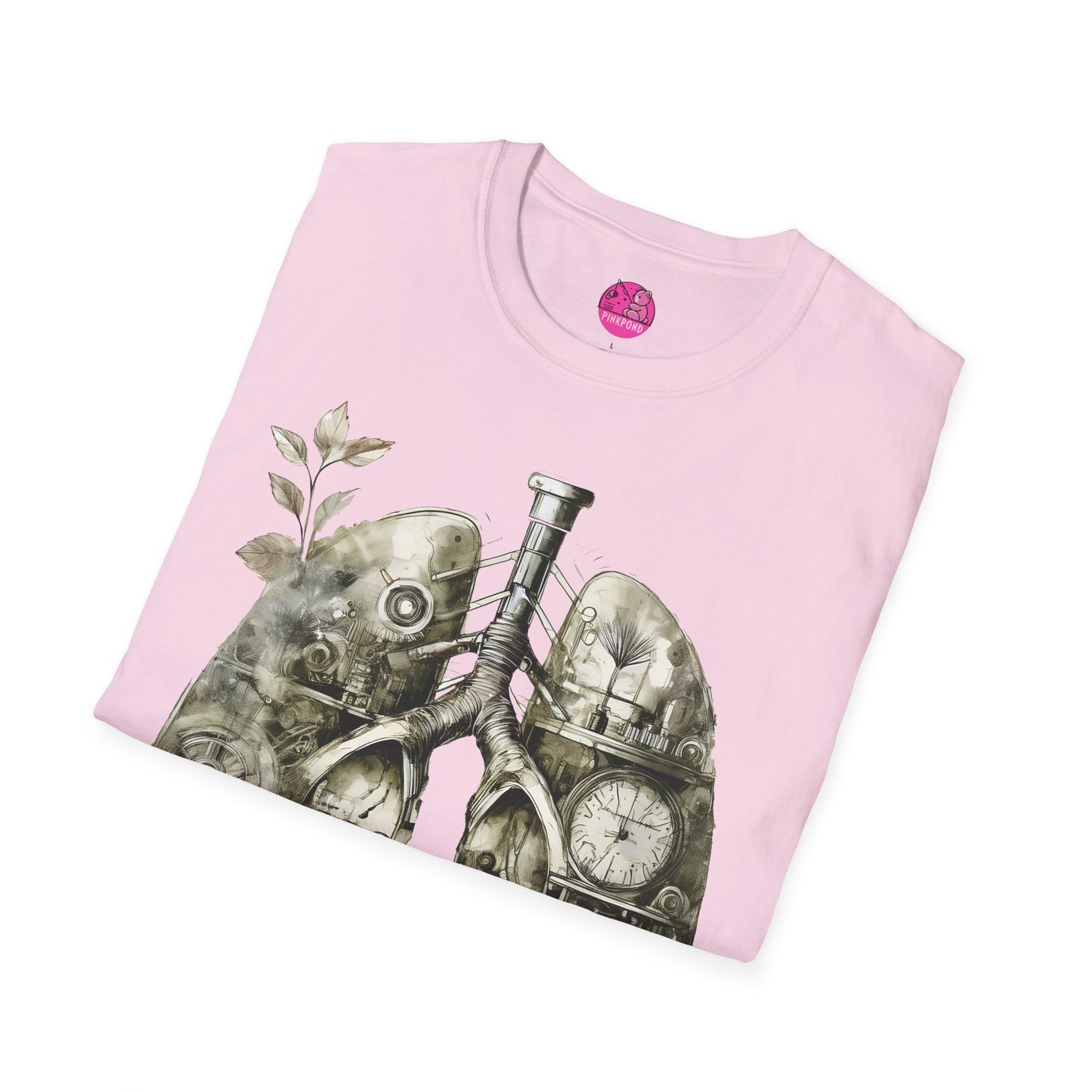 Steampunk T-Shirt 'Breathe In, Wind Up' PinkPond Tee