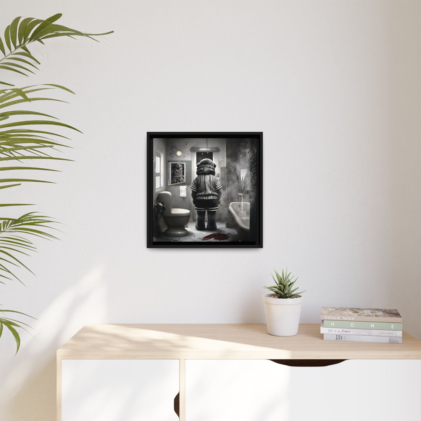 Canvas Art Print - The Untimely Demise of Benjamin Bear by Andrew McCarter, Dark Surreal Artwork