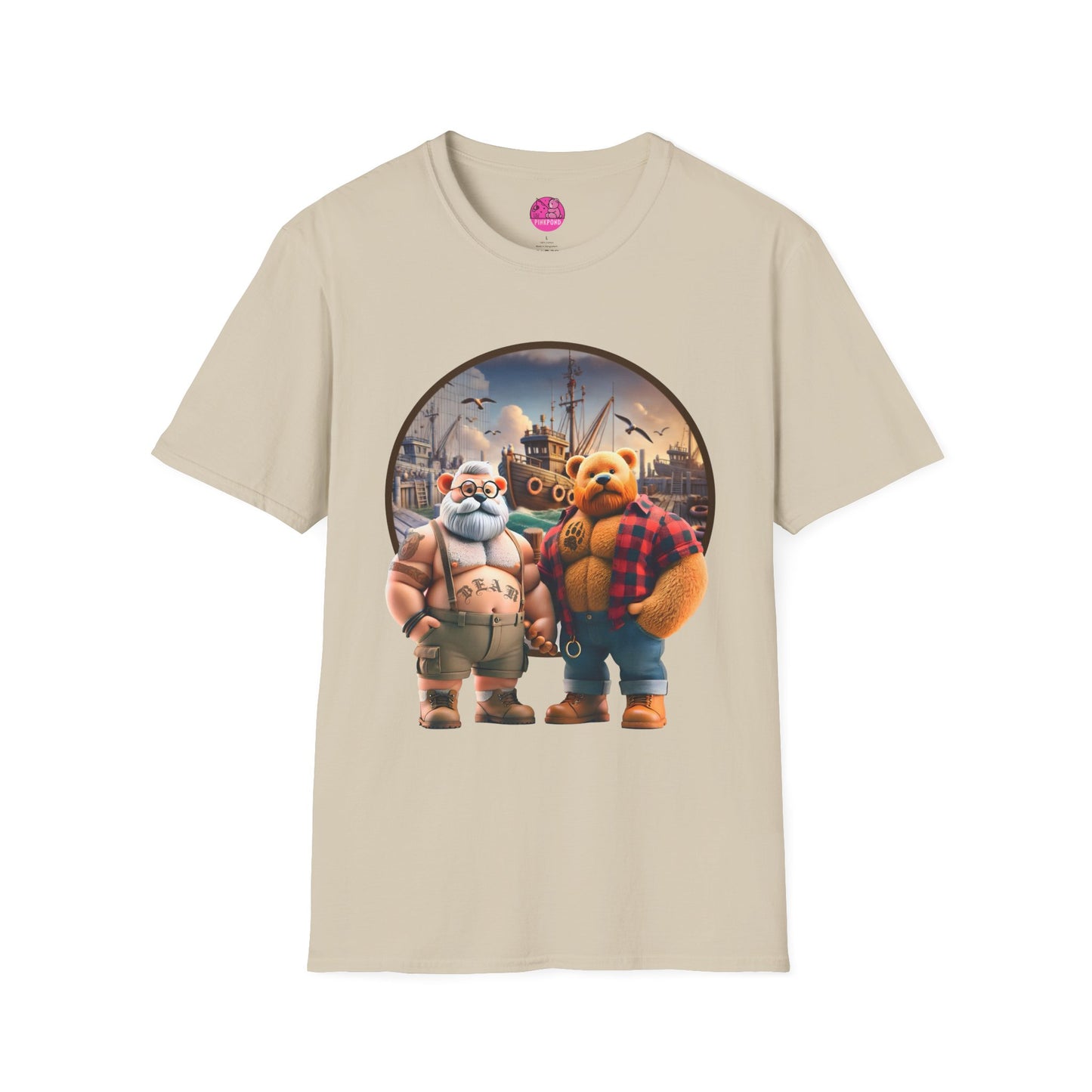 Dockside Daddies T-Shirt - Rugged Bear Seafaring Vibes Tee