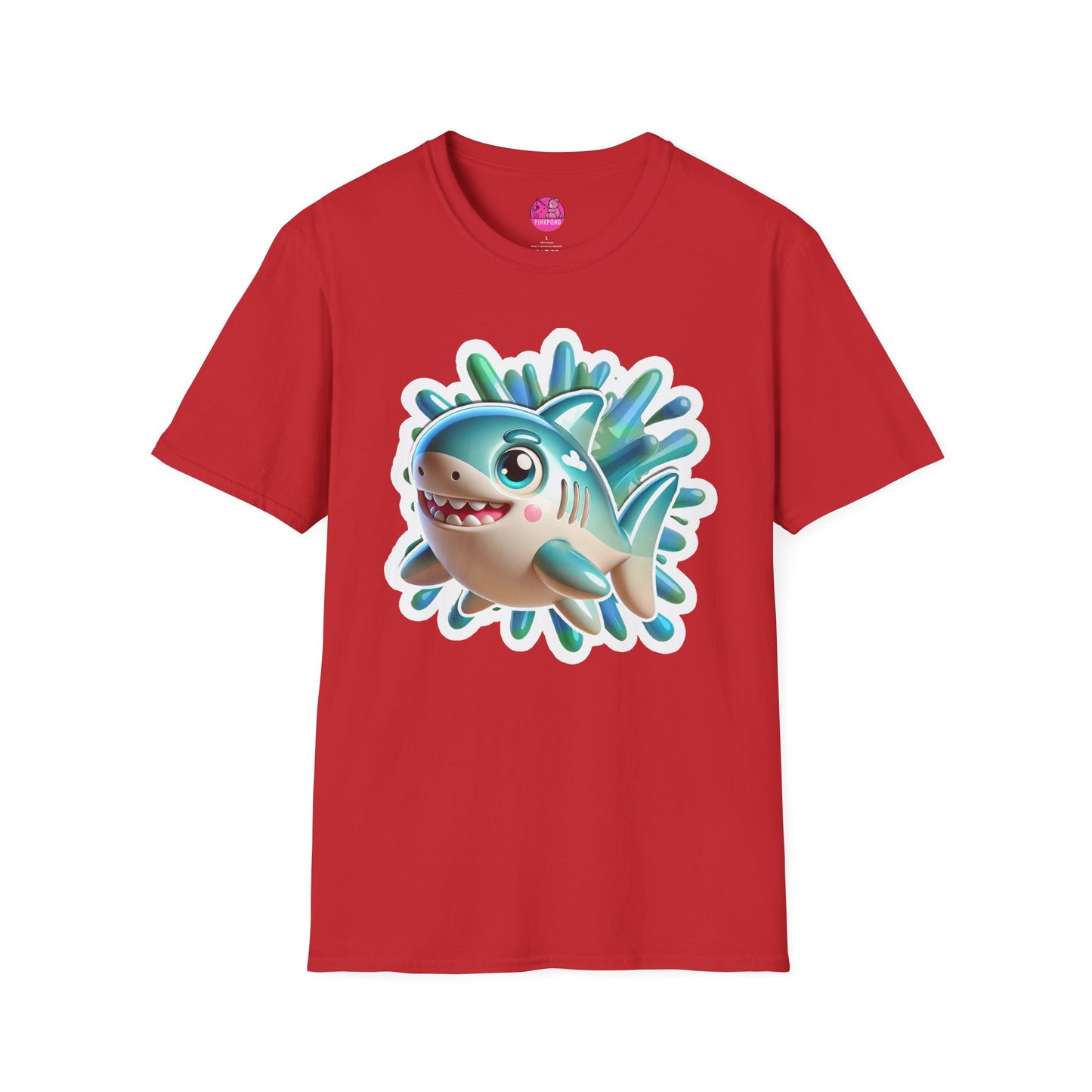 Marky the Shark Tee - Dive into fun - Unisex Softstyle T-Shirt for Ocean lovers