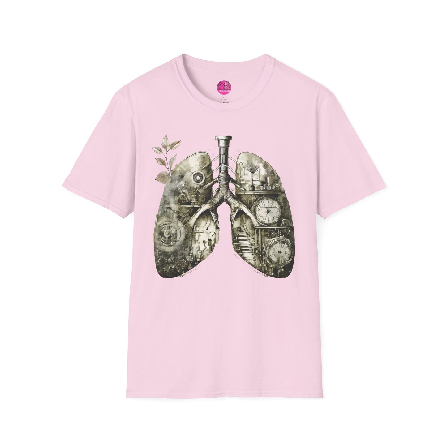 Steampunk T-Shirt 'Breathe In, Wind Up' PinkPond Tee