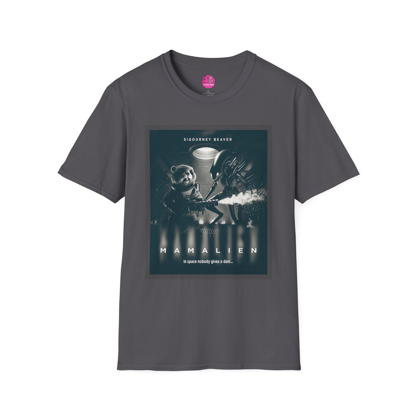 Retro Noir Alien Parody Sci-Fi T-Shirt Featuring Sigourney Beaver