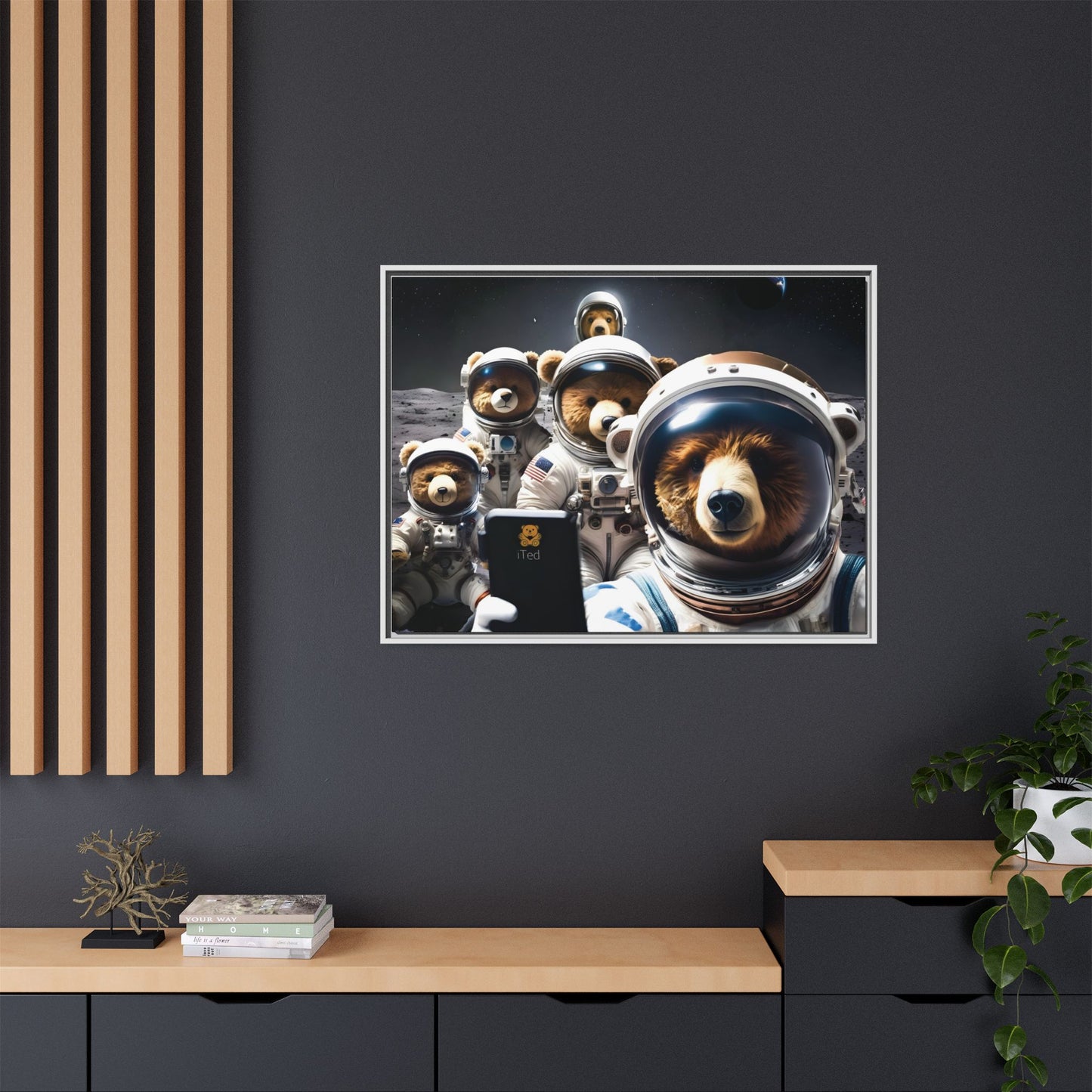 Canvas Print - Mooning Bear Selfie by Andrew McCarter
