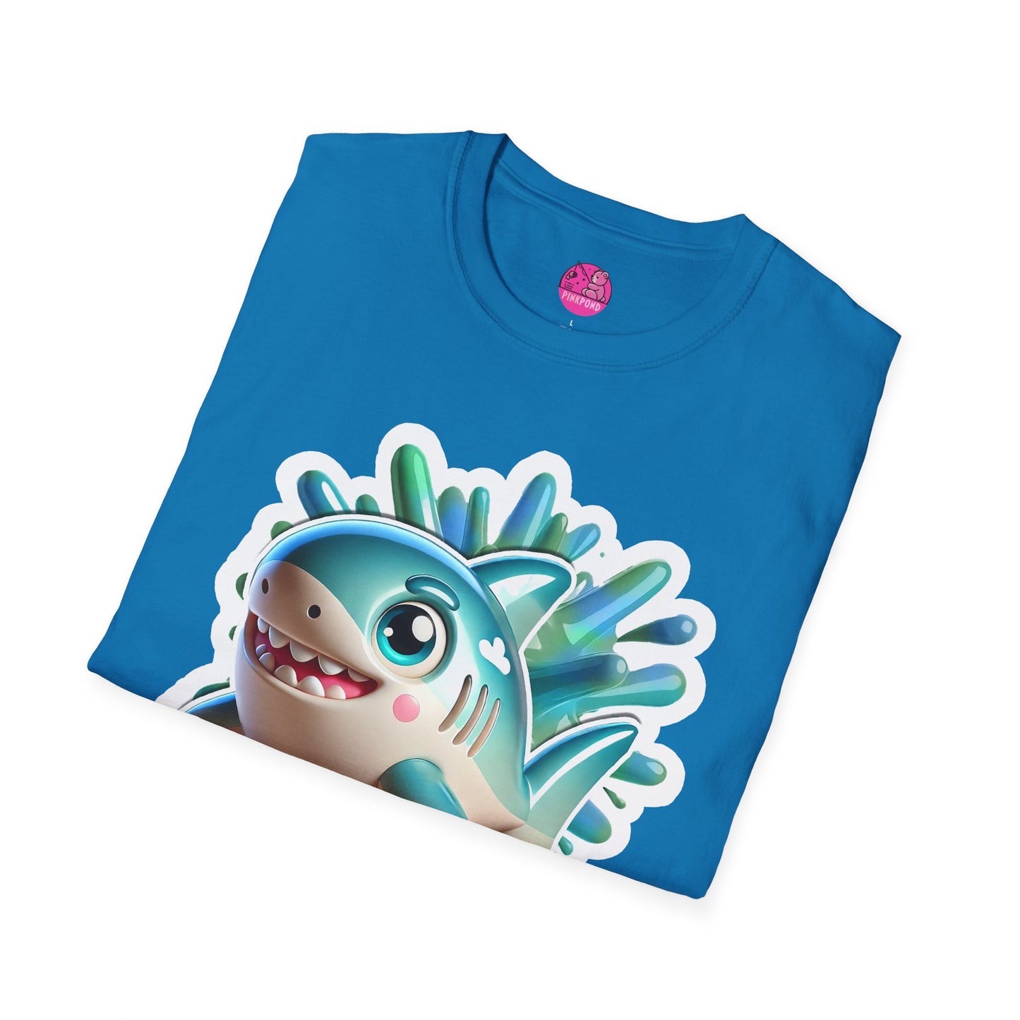 Marky the Shark Tee - Dive into fun - Unisex Softstyle T-Shirt for Ocean lovers