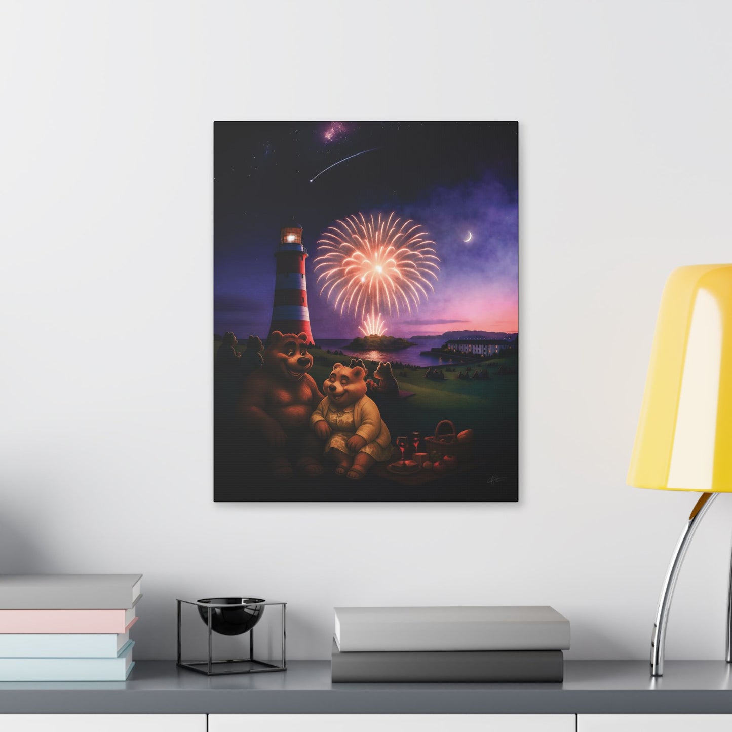 Art Canvas - The Firework Contest by Andrew McCarter