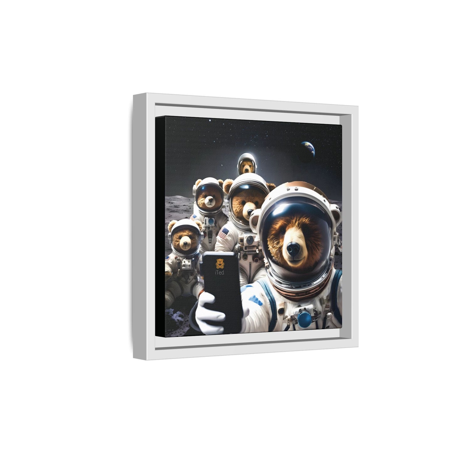 Canvas Print - Mooning Bear Selfie by Andrew McCarter