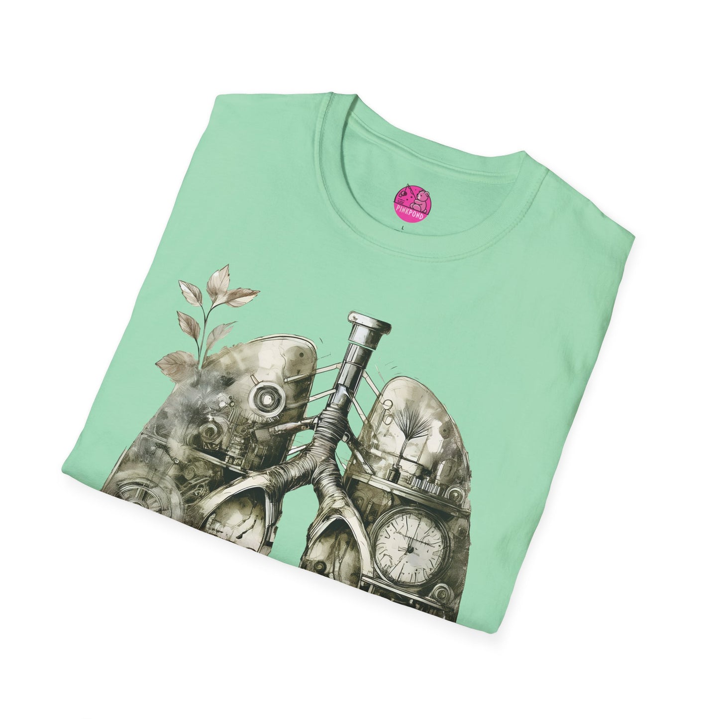 Steampunk T-Shirt 'Breathe In, Wind Up' PinkPond Tee