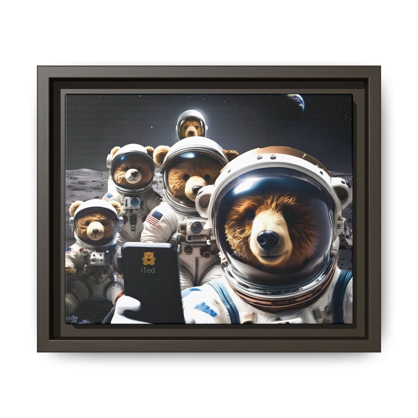 Canvas Print - Mooning Bear Selfie by Andrew McCarter