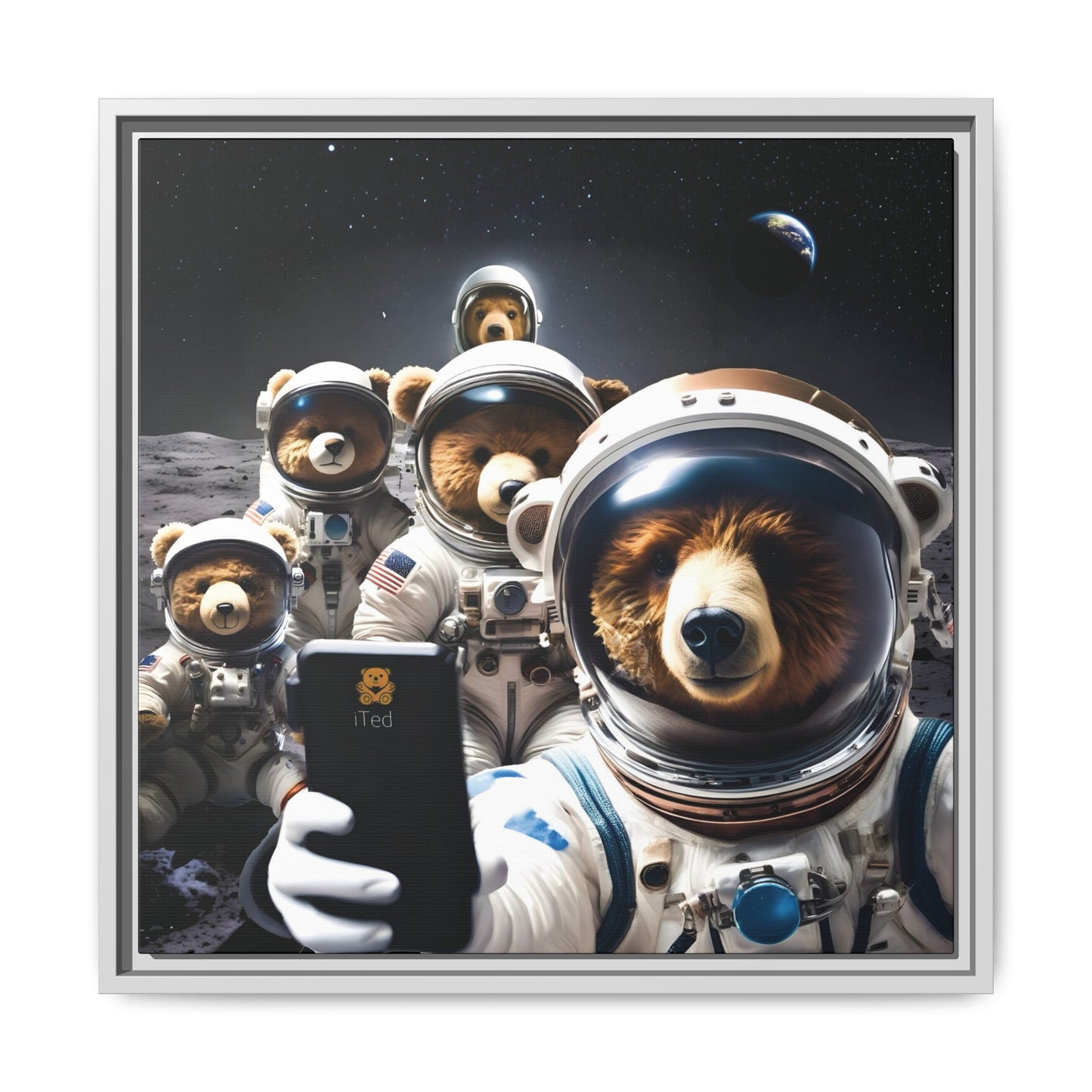 Canvas Print - Mooning Bear Selfie by Andrew McCarter
