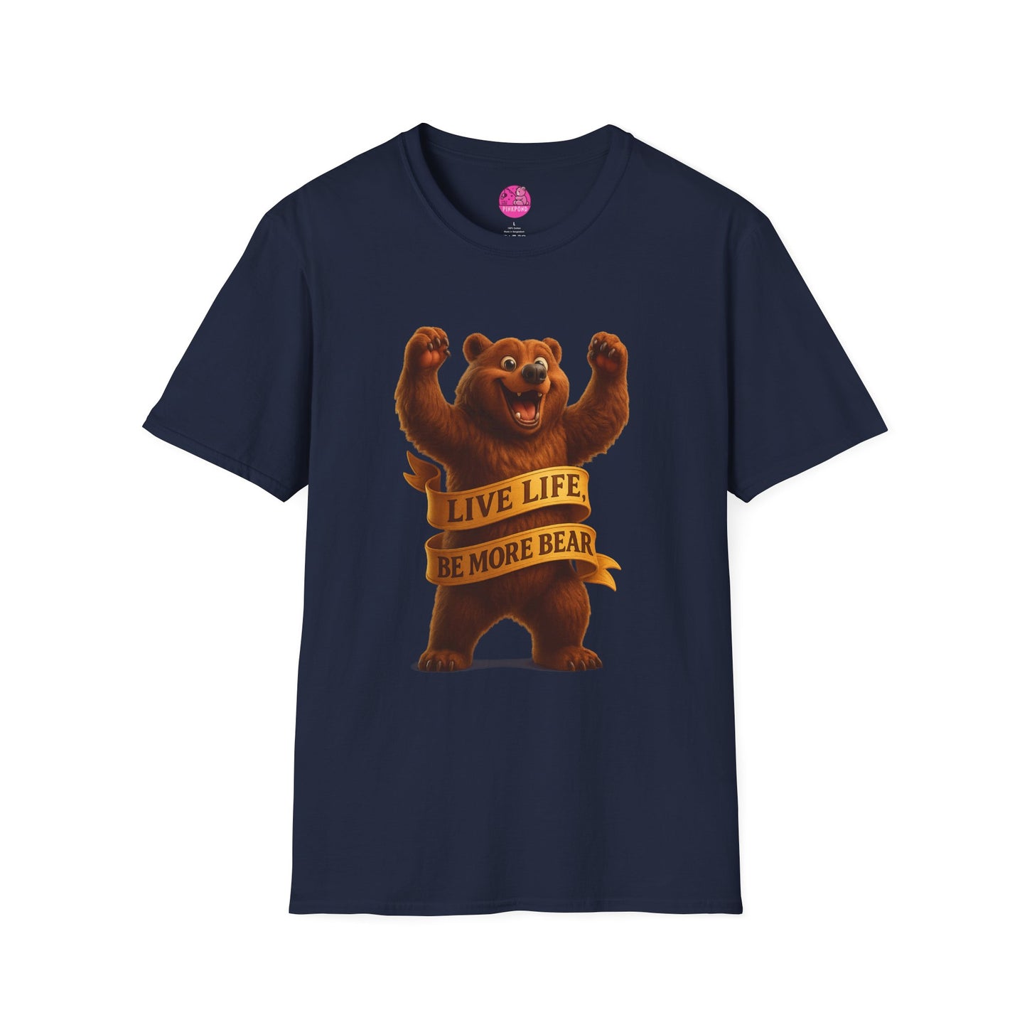 Be More Bear Tee - Softstyle T-Shirt by PinkPond