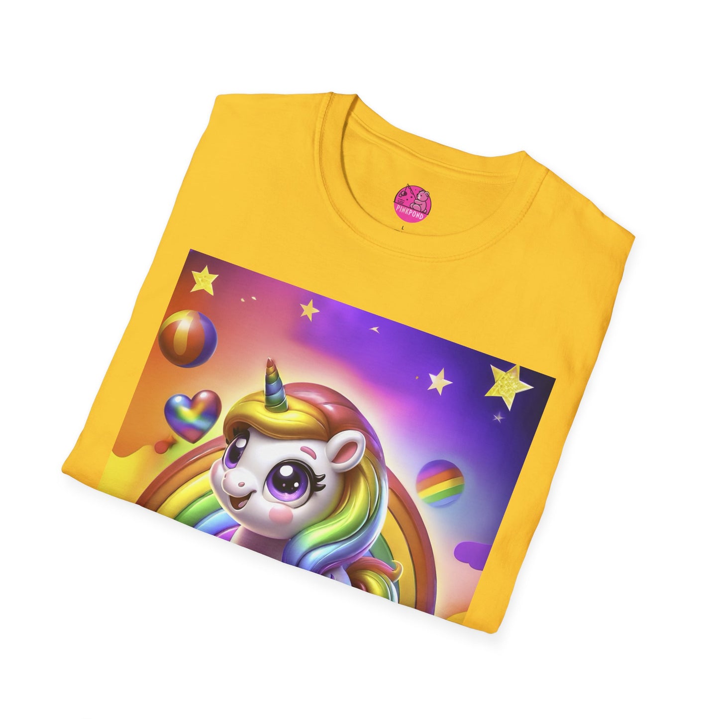 Rainbow Pride Unicorn T-Shirt – Wear Your Colors Loud and Proud! - Unisex Softstyle Tee