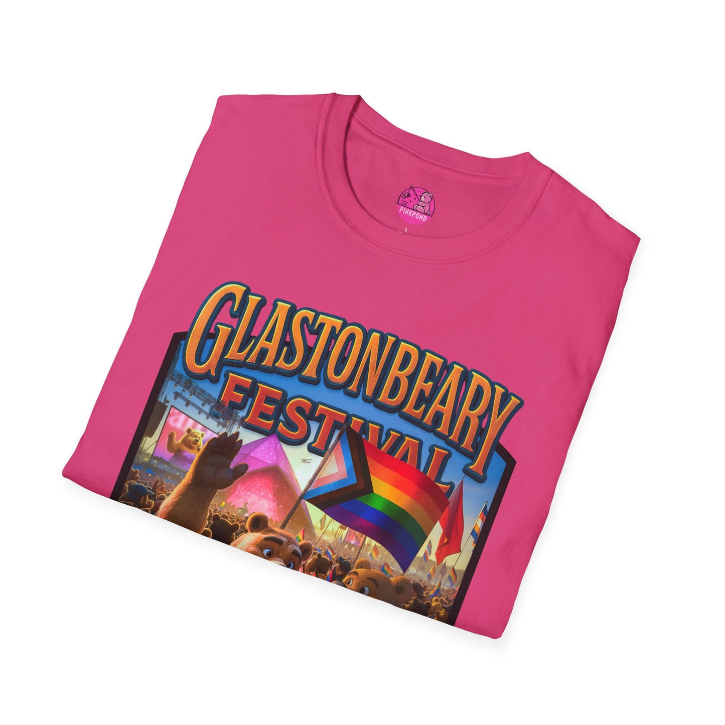 Glastonbeary Festival Unisex Tee - Bear Pride, Queer Joy, Festival Fashion
