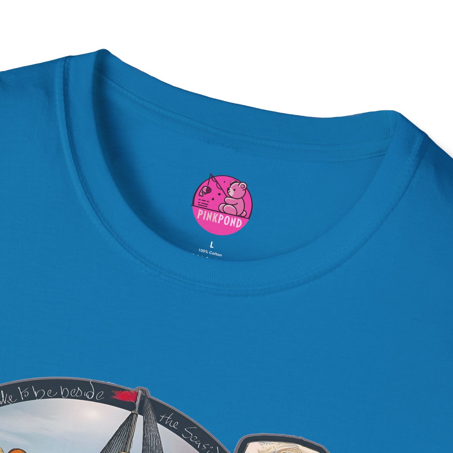 Nautical Tee - Beside the Sea Teddy Bear and Mermaid
