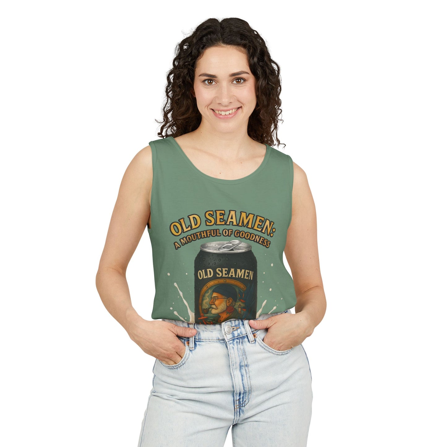 Tank Top Old Seamen Ale T-Shirt Vintage Beer Can Art Naughty Wink