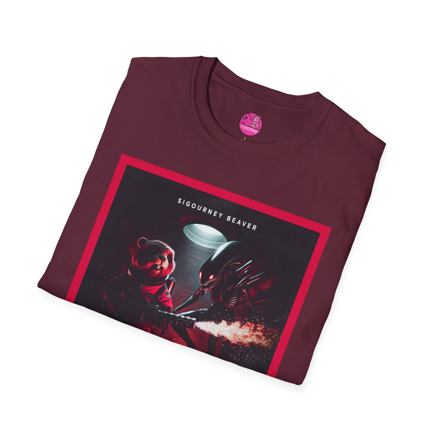 Red Alert Alien Parody Sci-Fi T-Shirt Featuring Sigourney Beaver