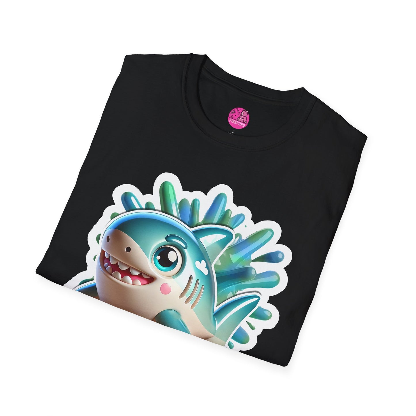 Marky the Shark Tee - Dive into fun - Unisex Softstyle T-Shirt for Ocean lovers