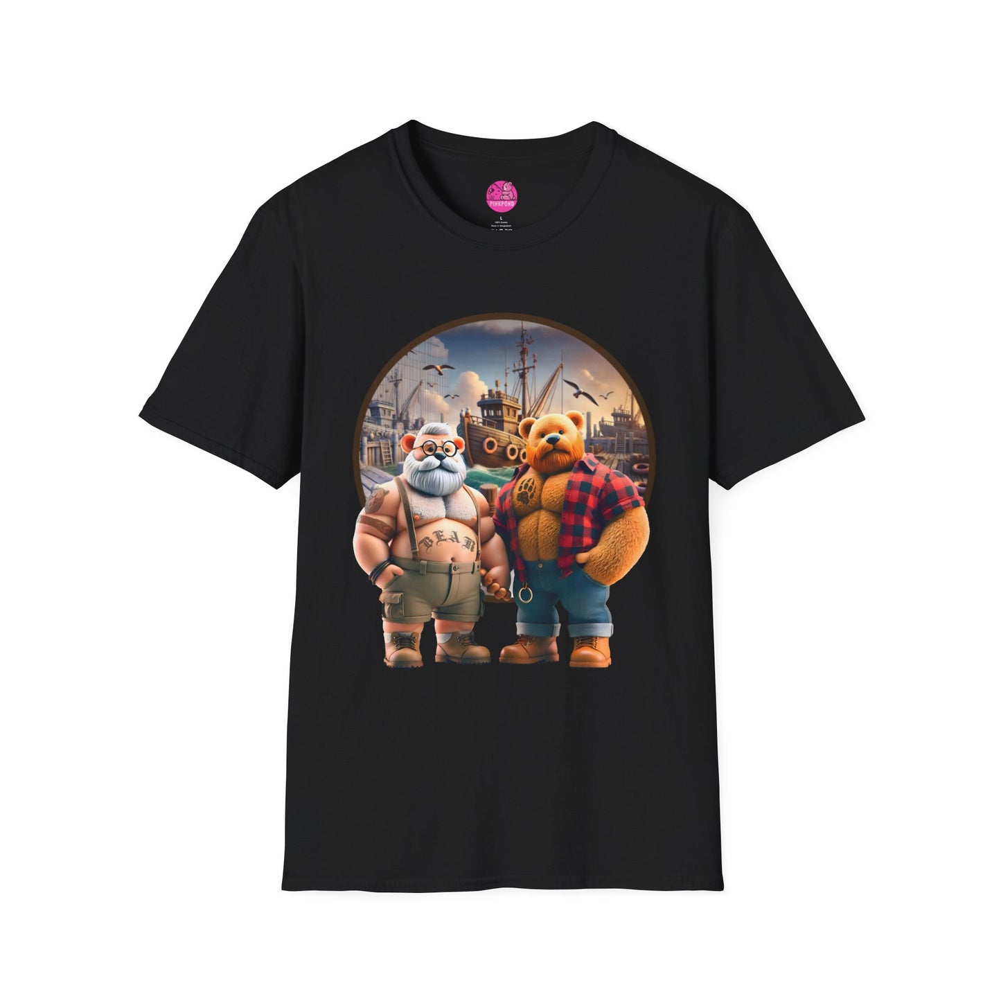 Dockside Daddies T-Shirt - Rugged Bear Seafaring Vibes Tee