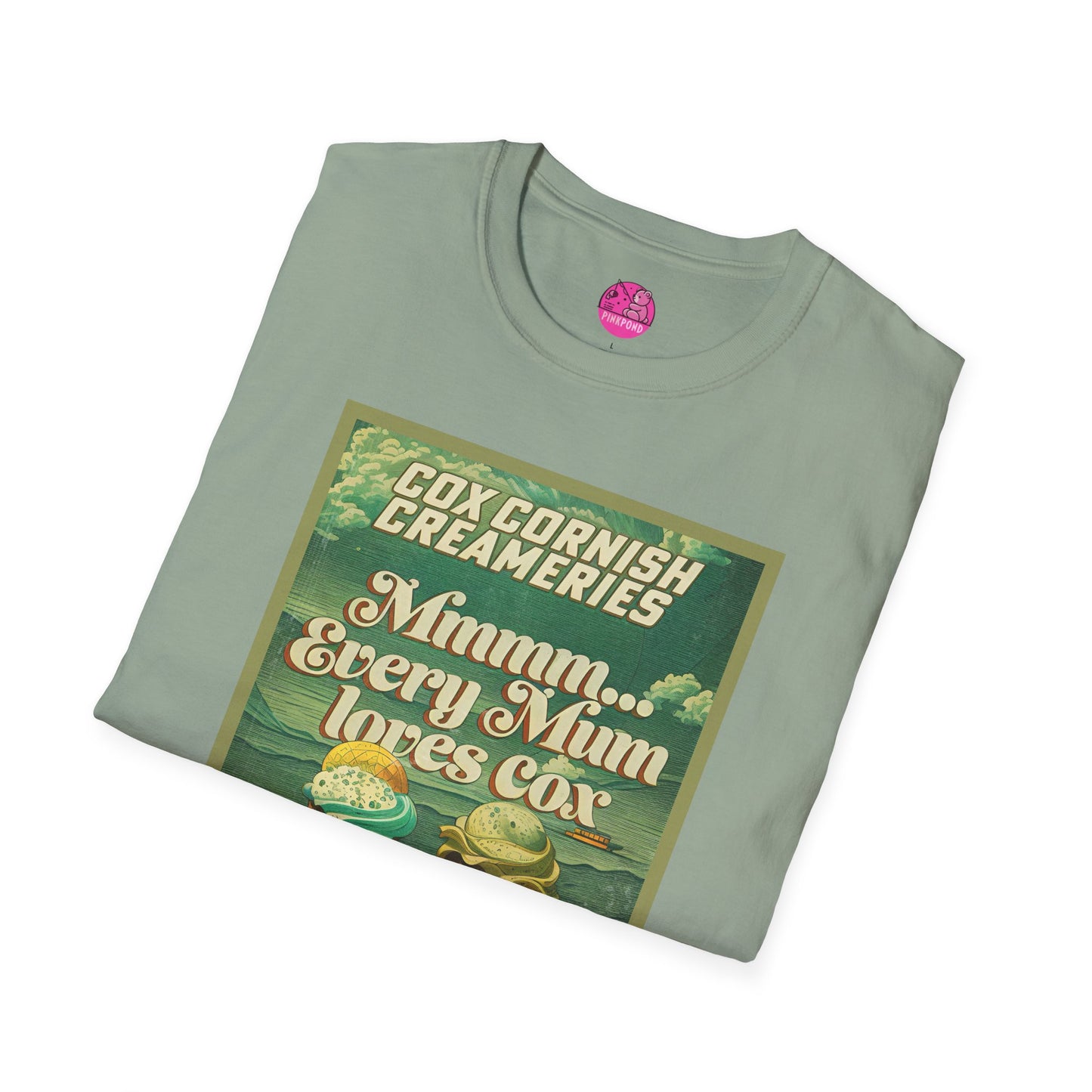 Saucy Vintage Ice Cream T-Shirt - Cox Cornish Creameries Design