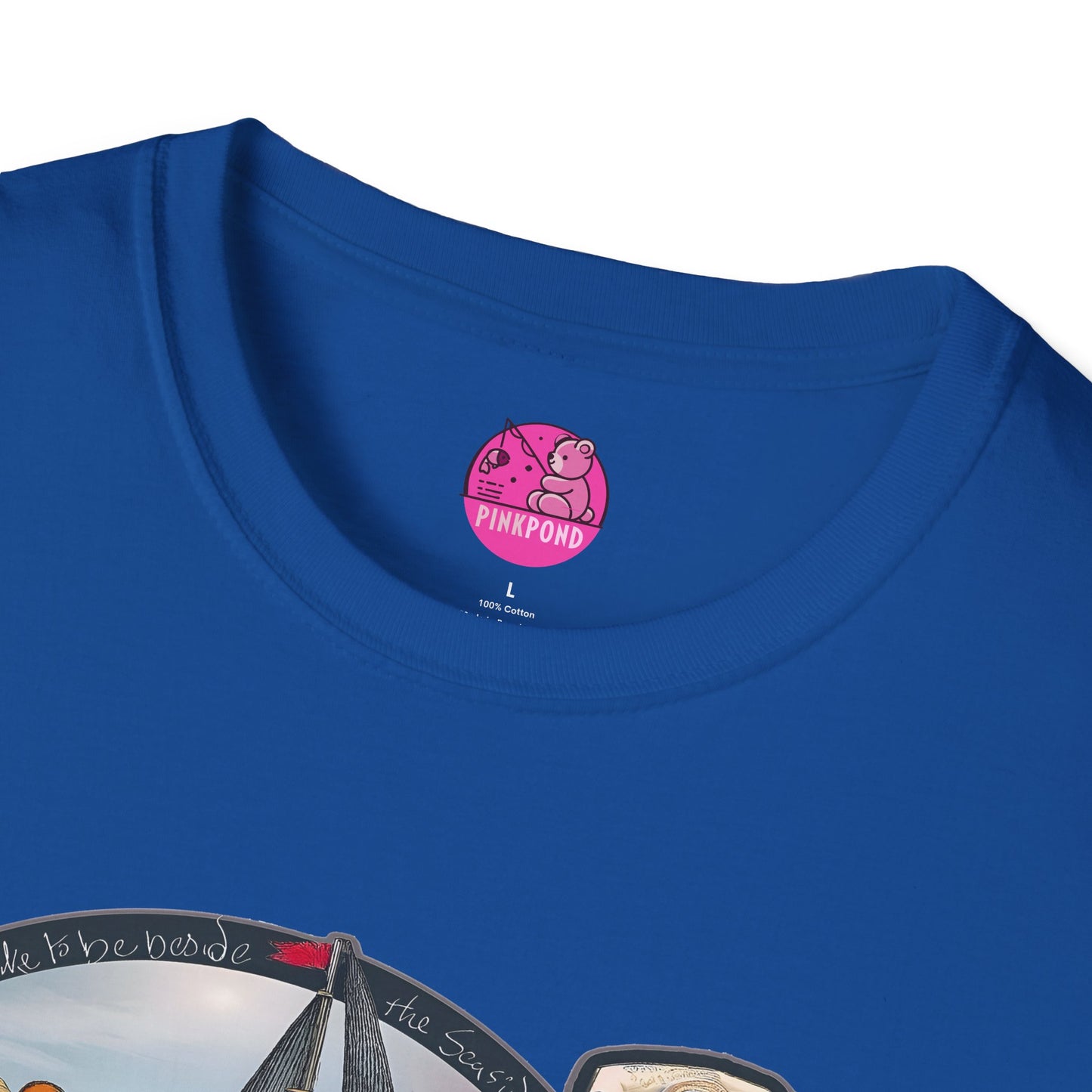 Nautical Tee - Beside the Sea Teddy Bear and Mermaid
