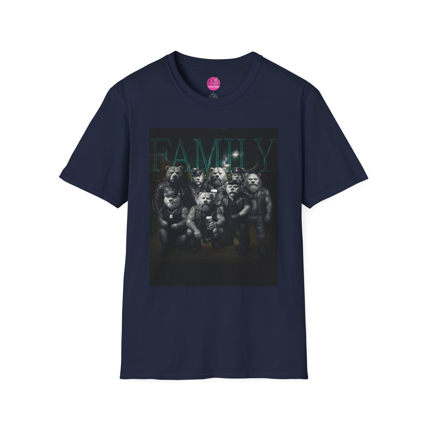 Unisex Tee - FAMILY PinkPond Signature Tough Bear Brotherhood Pride Shirt
