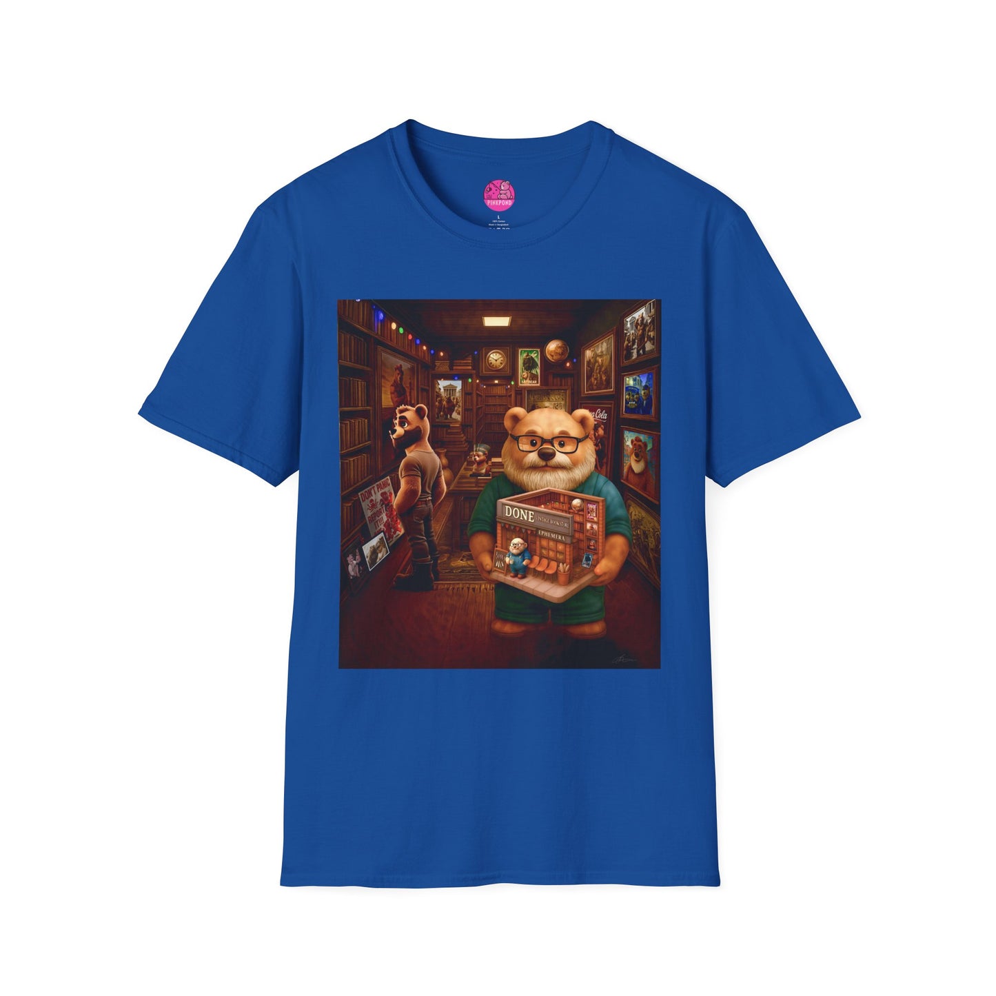 Vintage Bookstore Bear T-Shirt