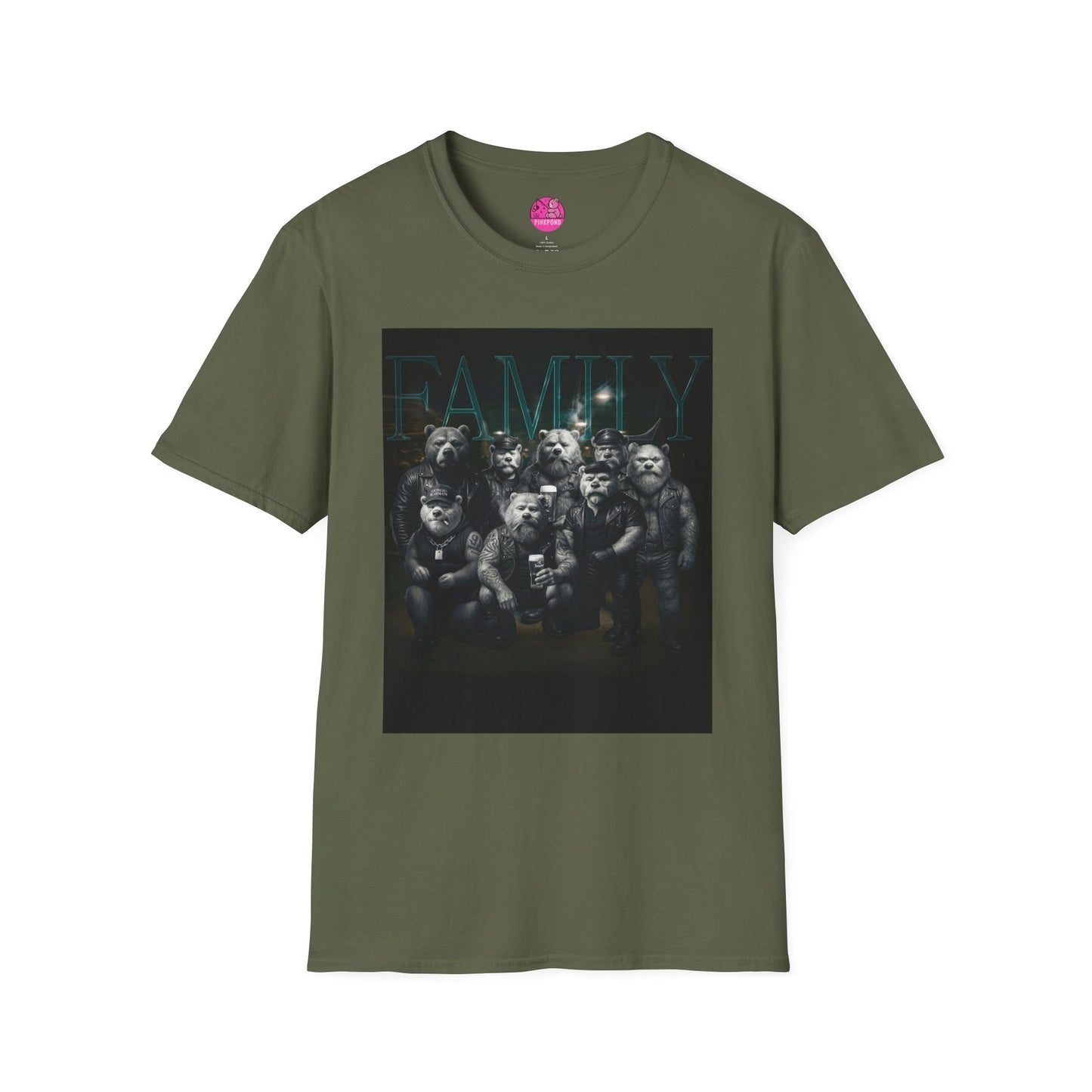 Unisex Tee - FAMILY PinkPond Signature Tough Bear Brotherhood Pride Shirt
