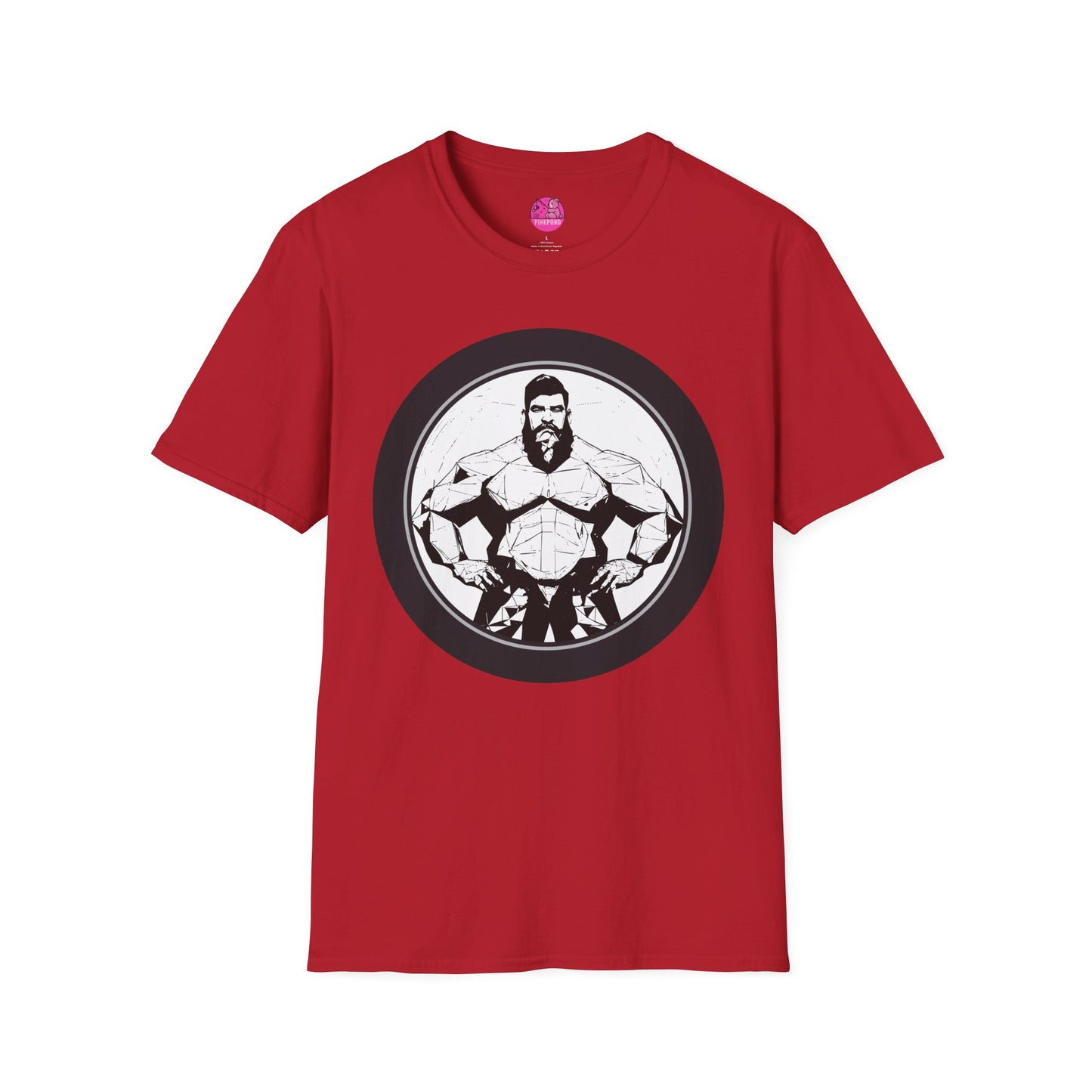 Muscle Bear T-Shirt - Bold Geometric Strength Unleash Your Inner Power