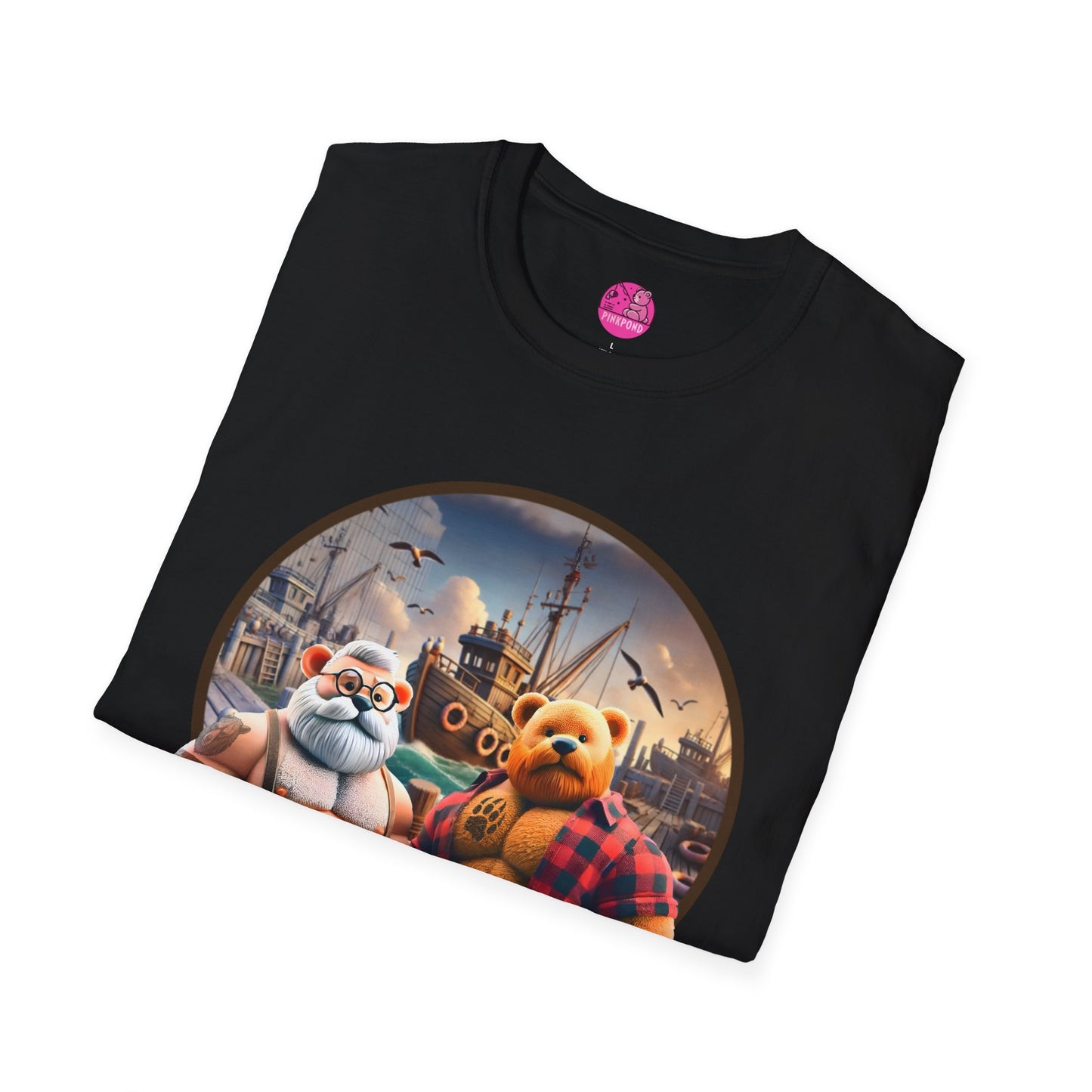 Dockside Daddies T-Shirt - Rugged Bear Seafaring Vibes Tee