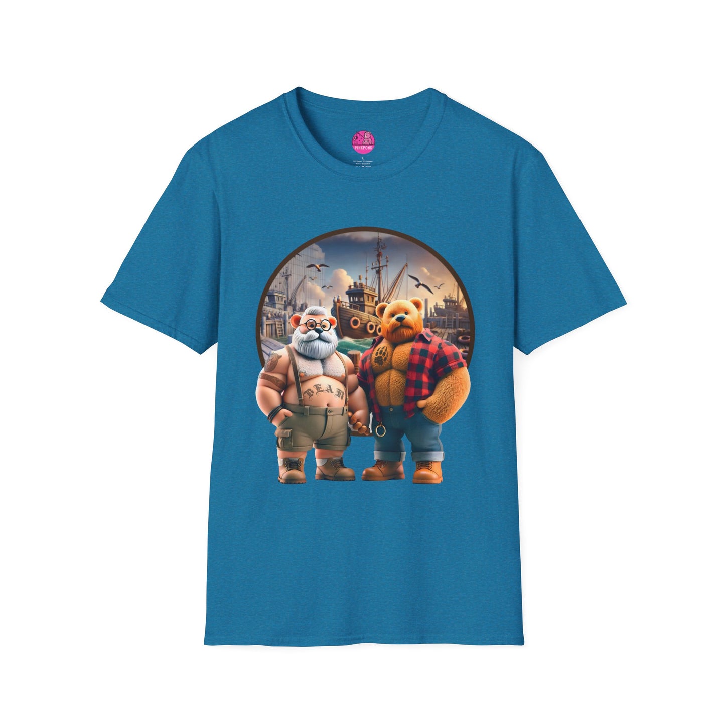Dockside Daddies T-Shirt - Rugged Bear Seafaring Vibes Tee
