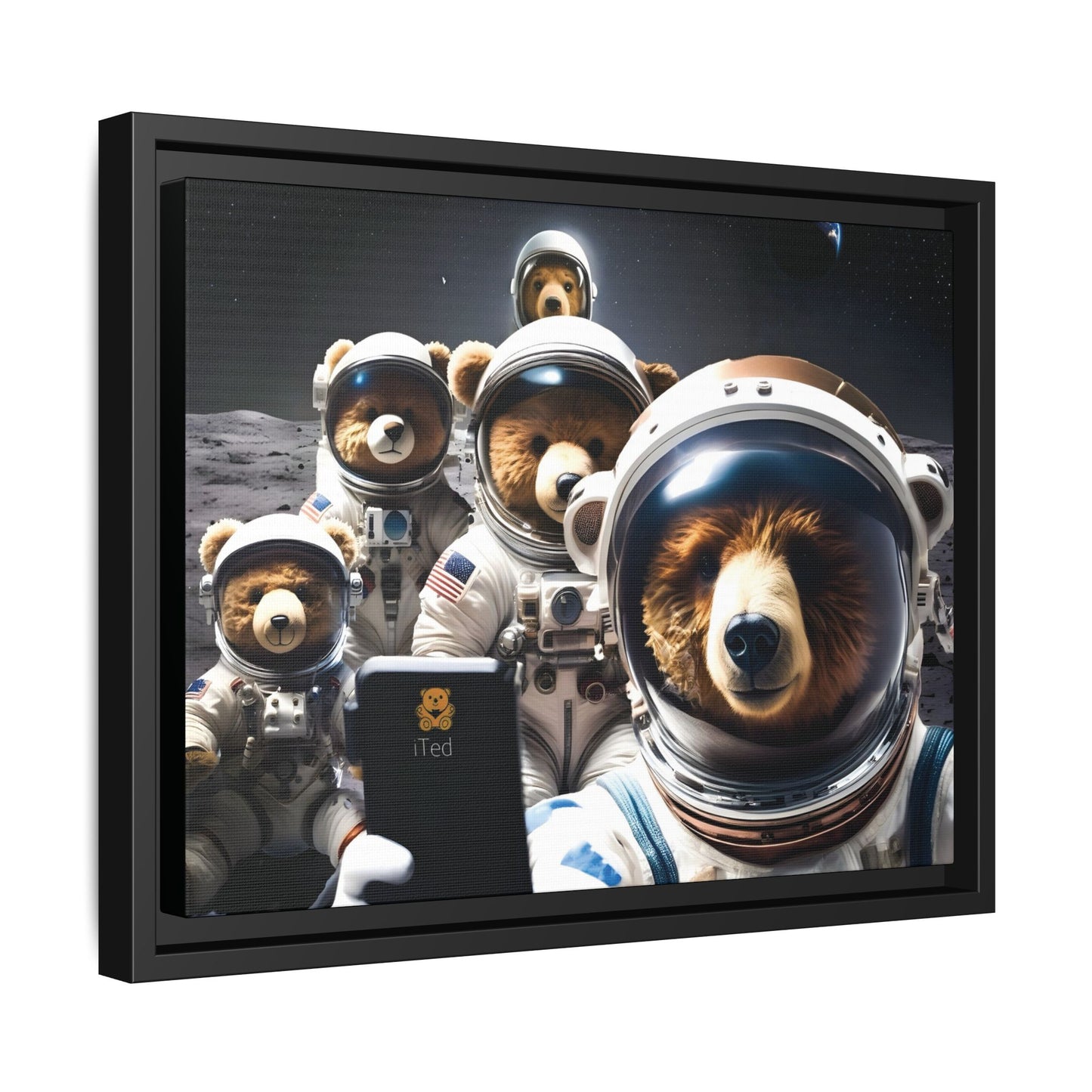 Canvas Print - Mooning Bear Selfie by Andrew McCarter