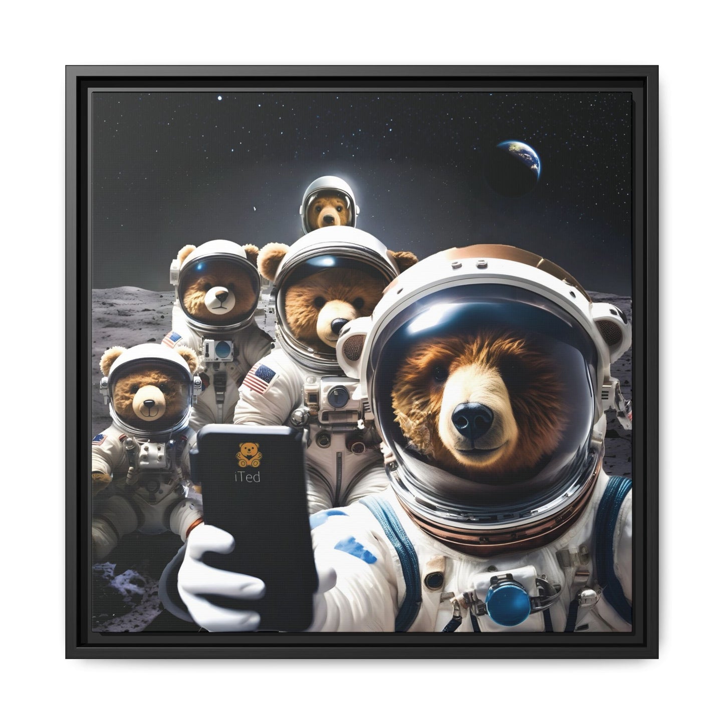 Canvas Print - Mooning Bear Selfie by Andrew McCarter