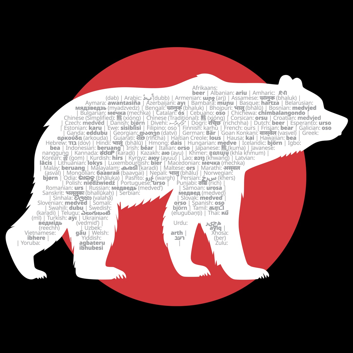 Bear Language Hoodie - Global Wildlife Appreciation