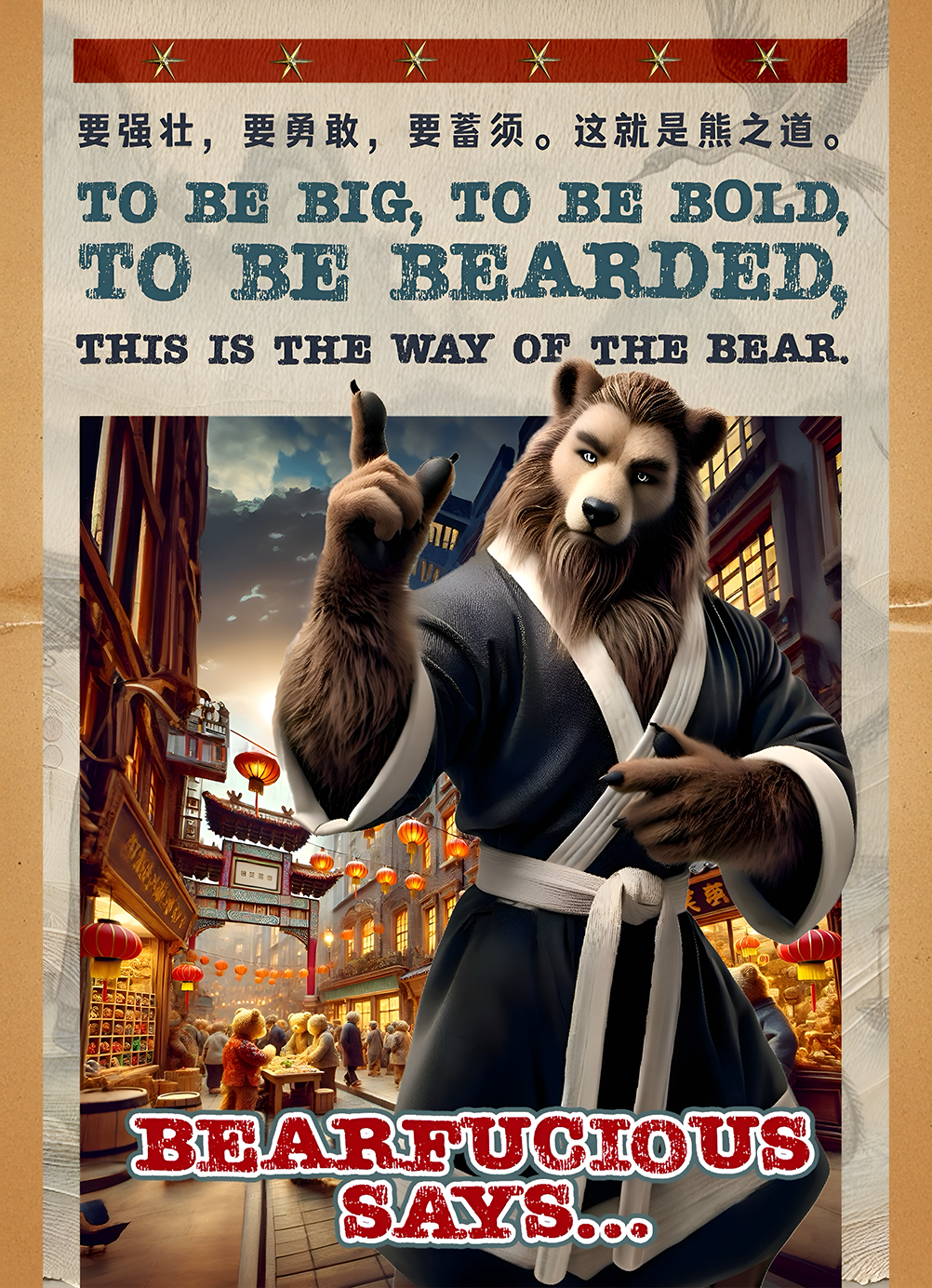 Greeting Cards Bearfucious Wisdom (5 Pack)