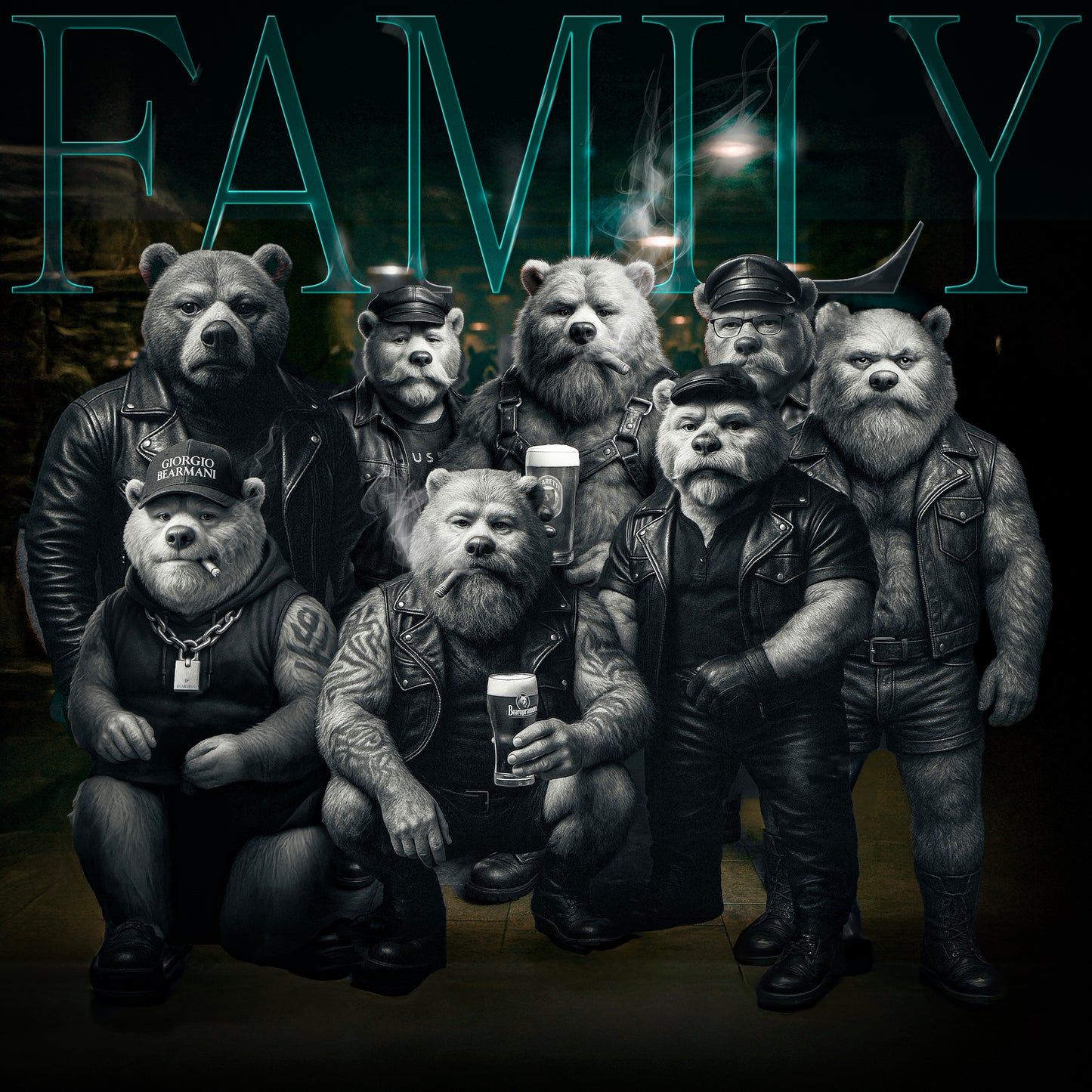 Unisex Tee - FAMILY PinkPond Signature Tough Bear Brotherhood Pride Shirt