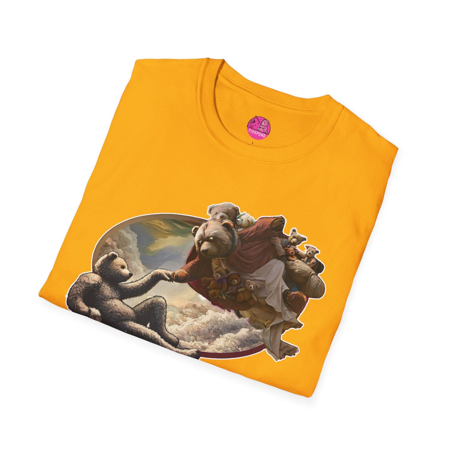 Graphic T-Shirt The Creation of Teddy - Art Lover Gift for bear Fans - Unisex Softstyle