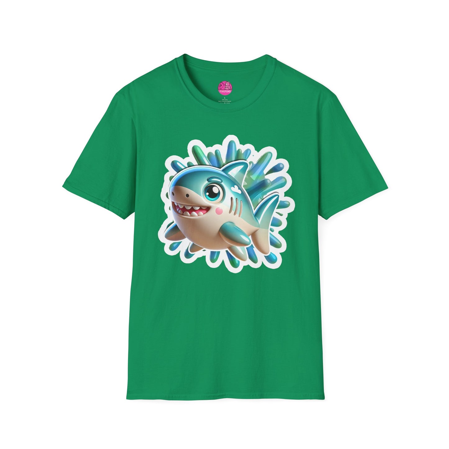 Marky the Shark Tee - Dive into fun - Unisex Softstyle T-Shirt for Ocean lovers