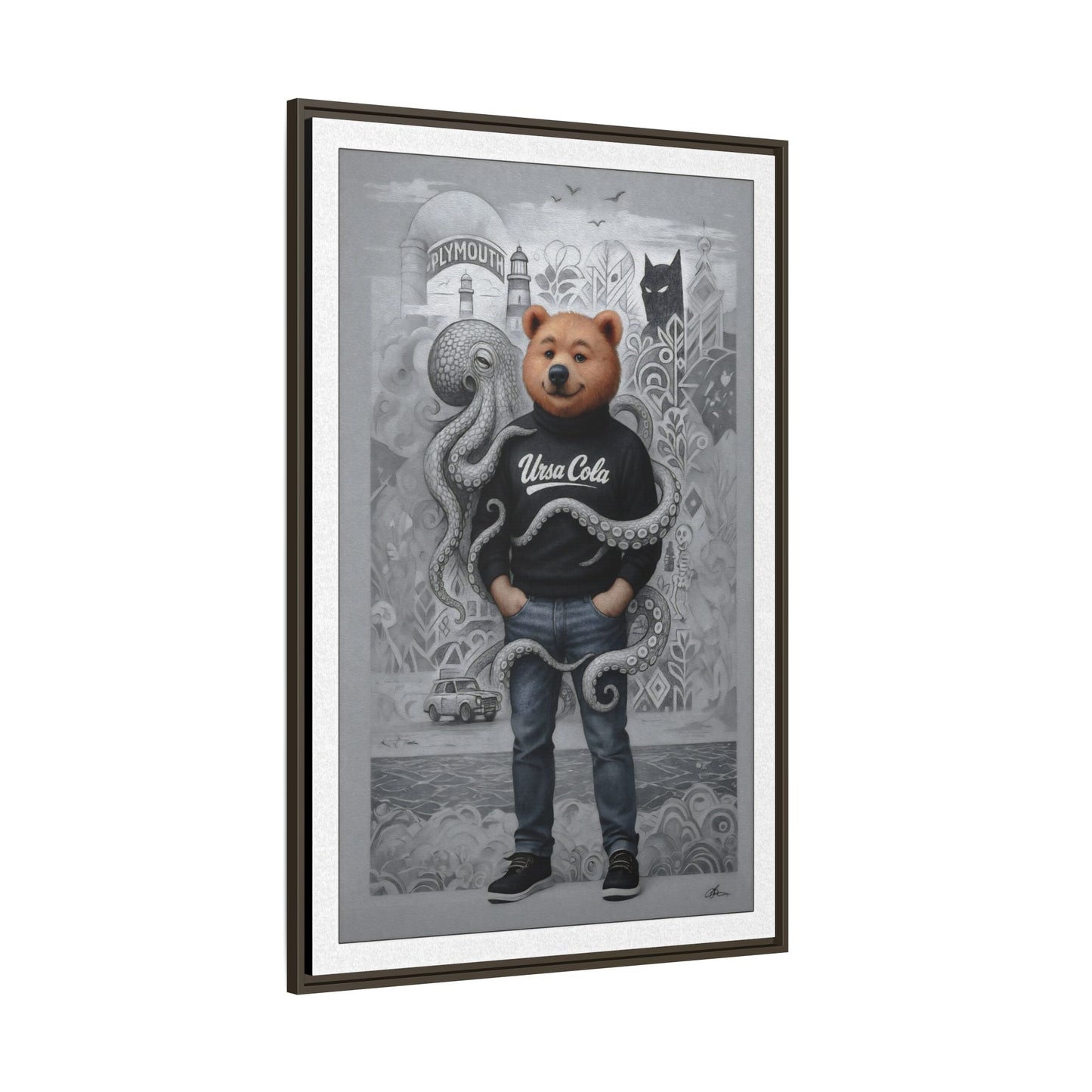 PinkPond Canvas Art Print – An Invasion of Octopi Was Announced on the News. Who Can Save Us?!