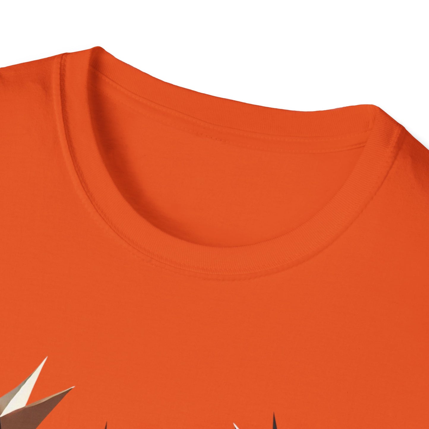 Abstract Geometric Deer Unisex Softstyle T-Shirt - Modern Nature Design