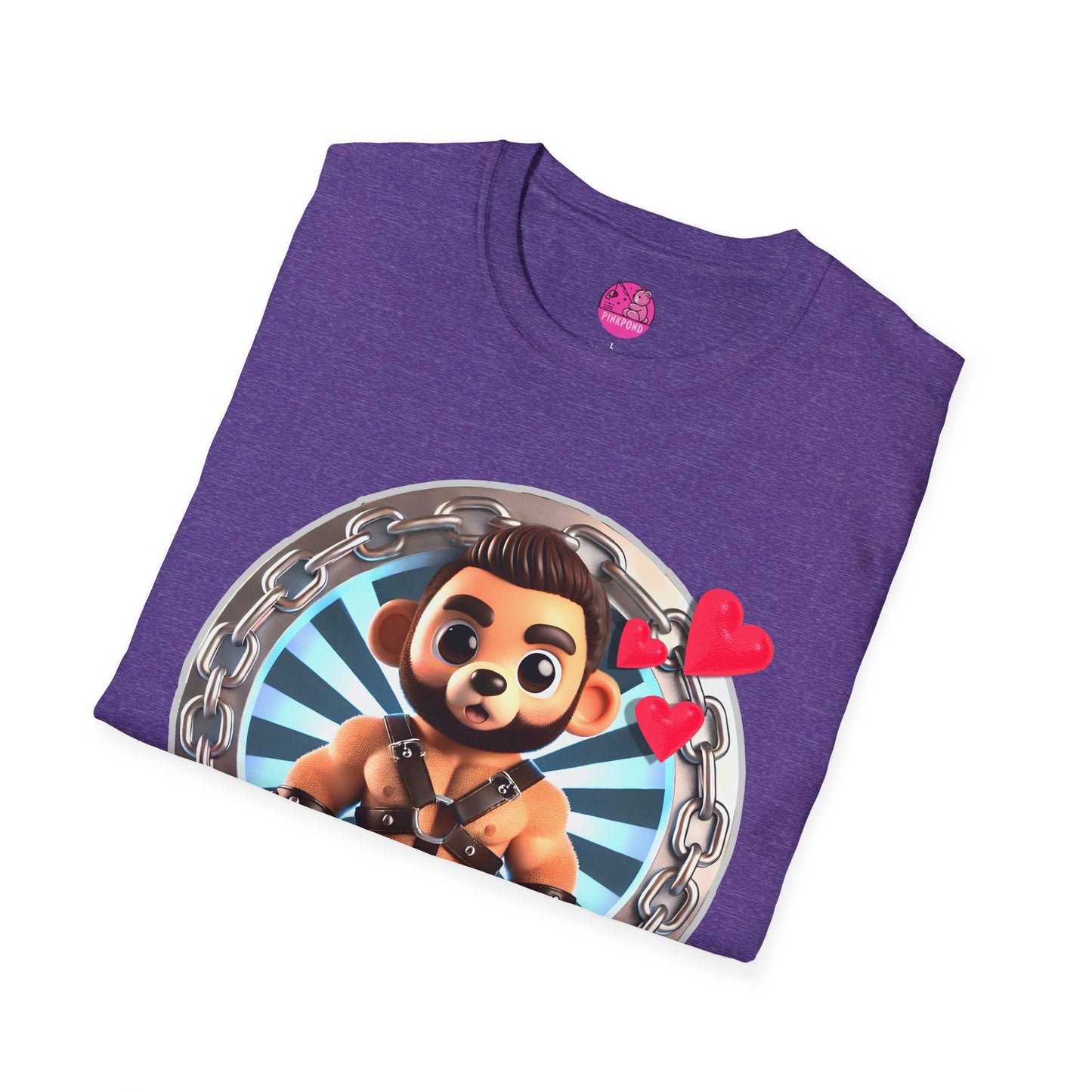 Love Struck Cub – Cute & Bold Chibi Bear T-Shirt