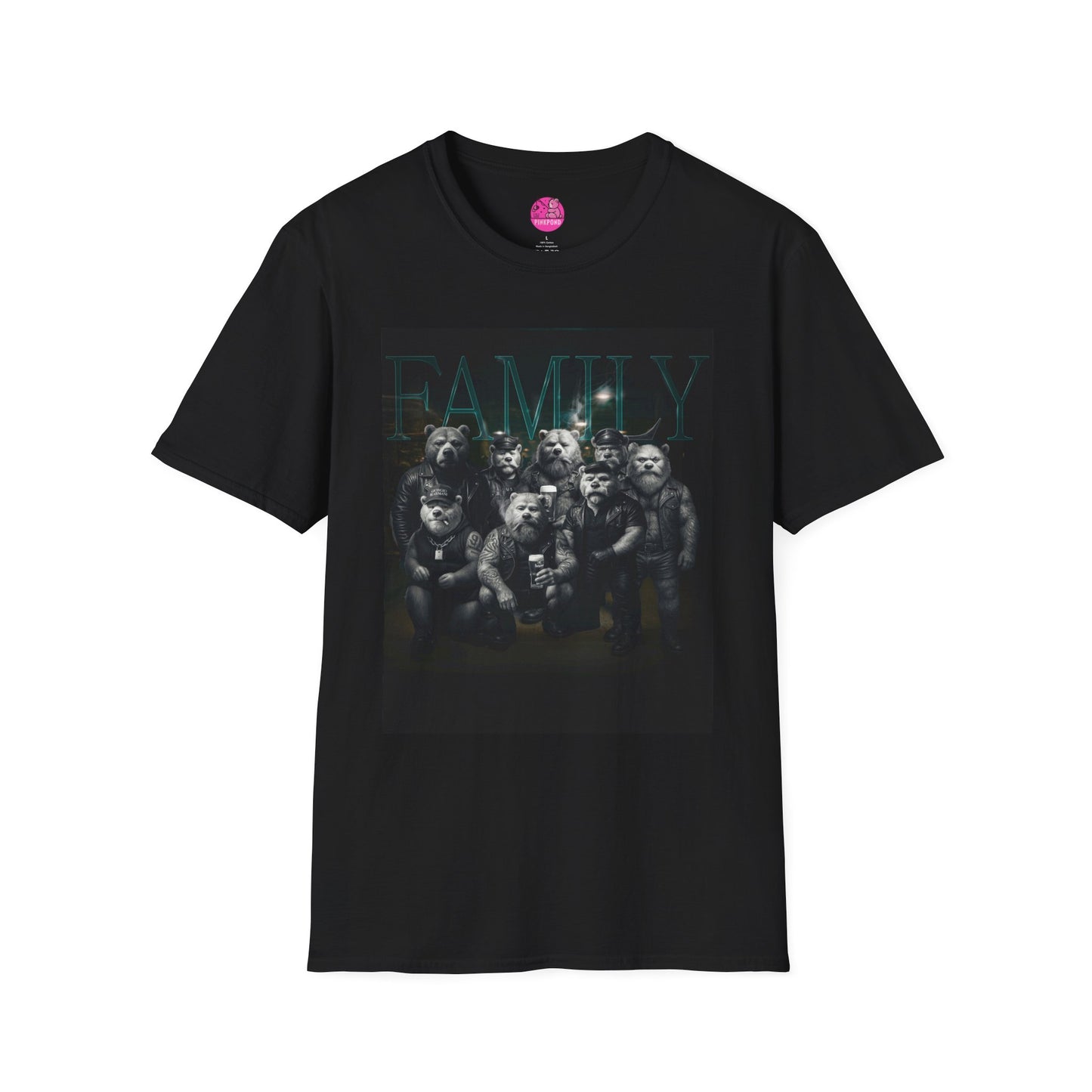 Unisex Tee - FAMILY PinkPond Signature Tough Bear Brotherhood Pride Shirt